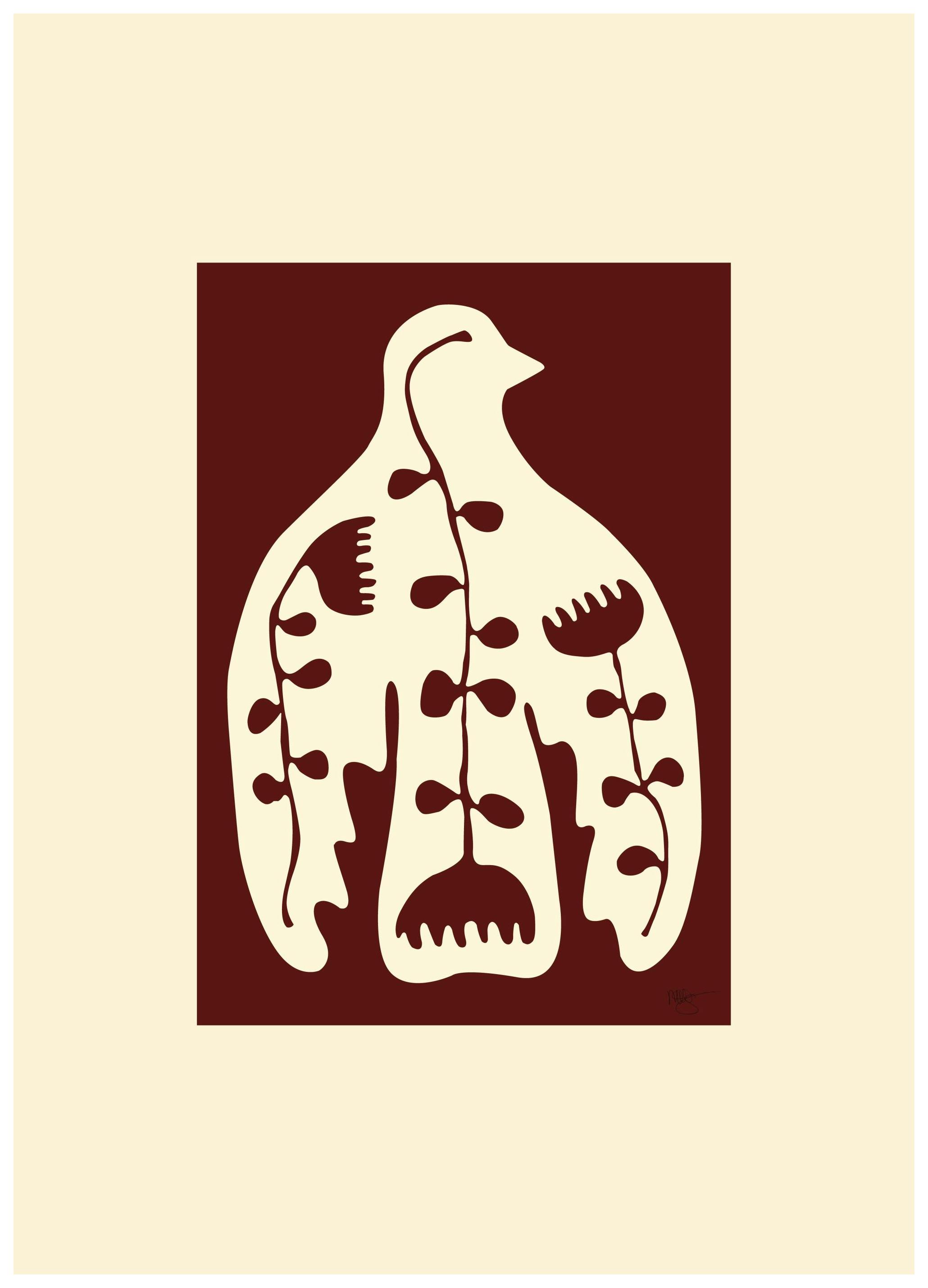 Mie & Him - Birds and Flowers Poster (50x70 cm)- Mie & Him