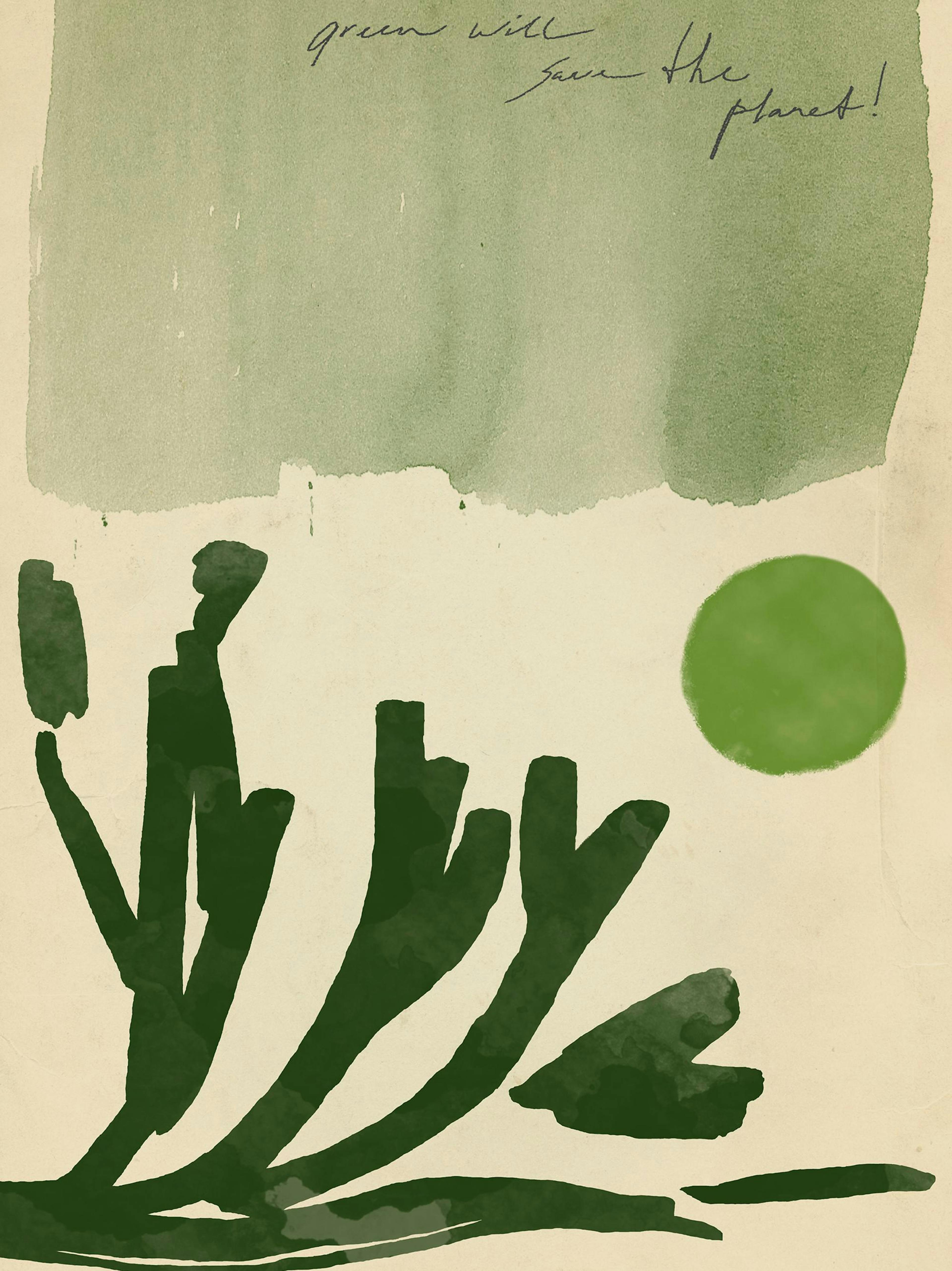 Sylvia Takken - Go Green Juliste