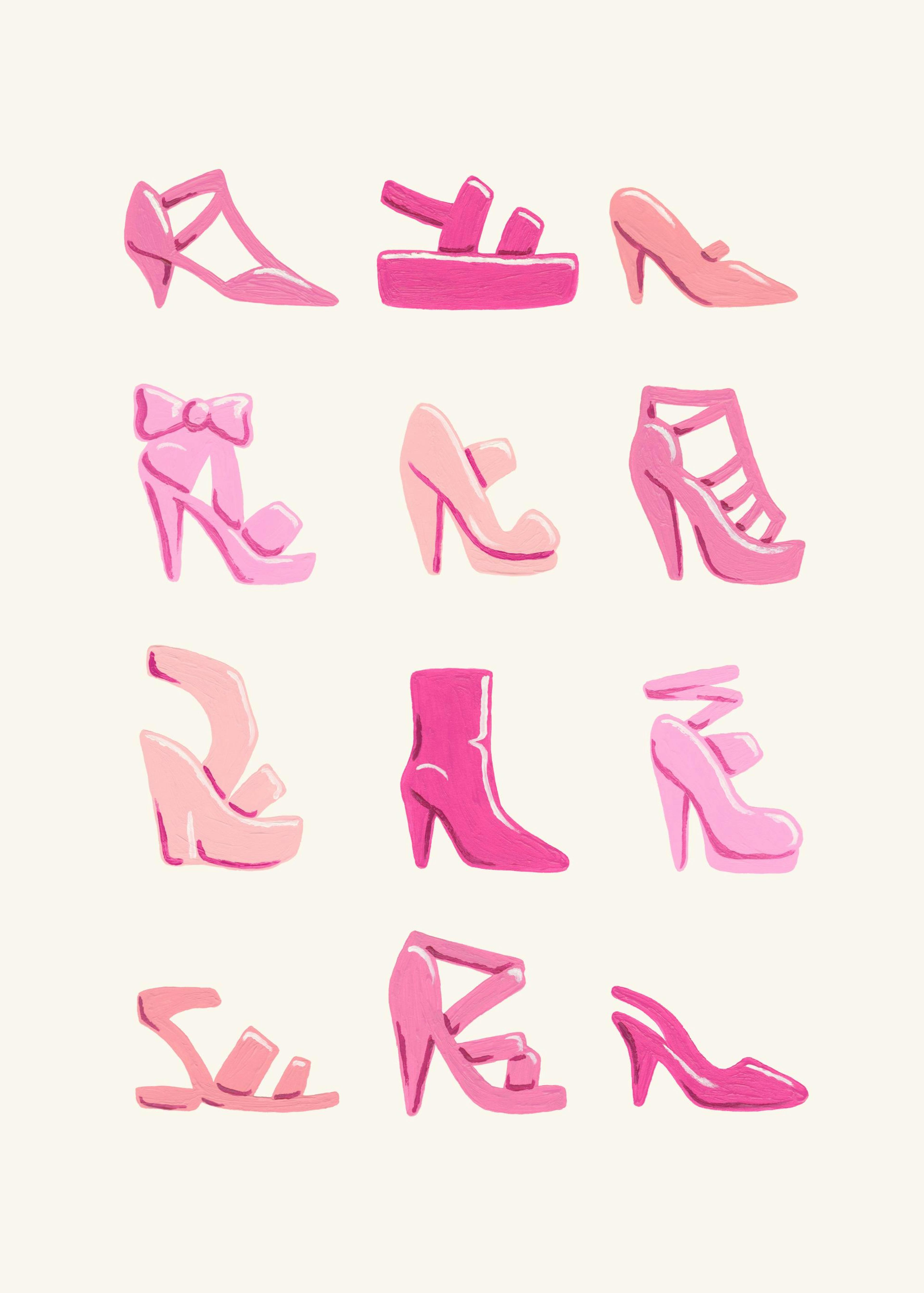 Pink Shoe Collection Print 0