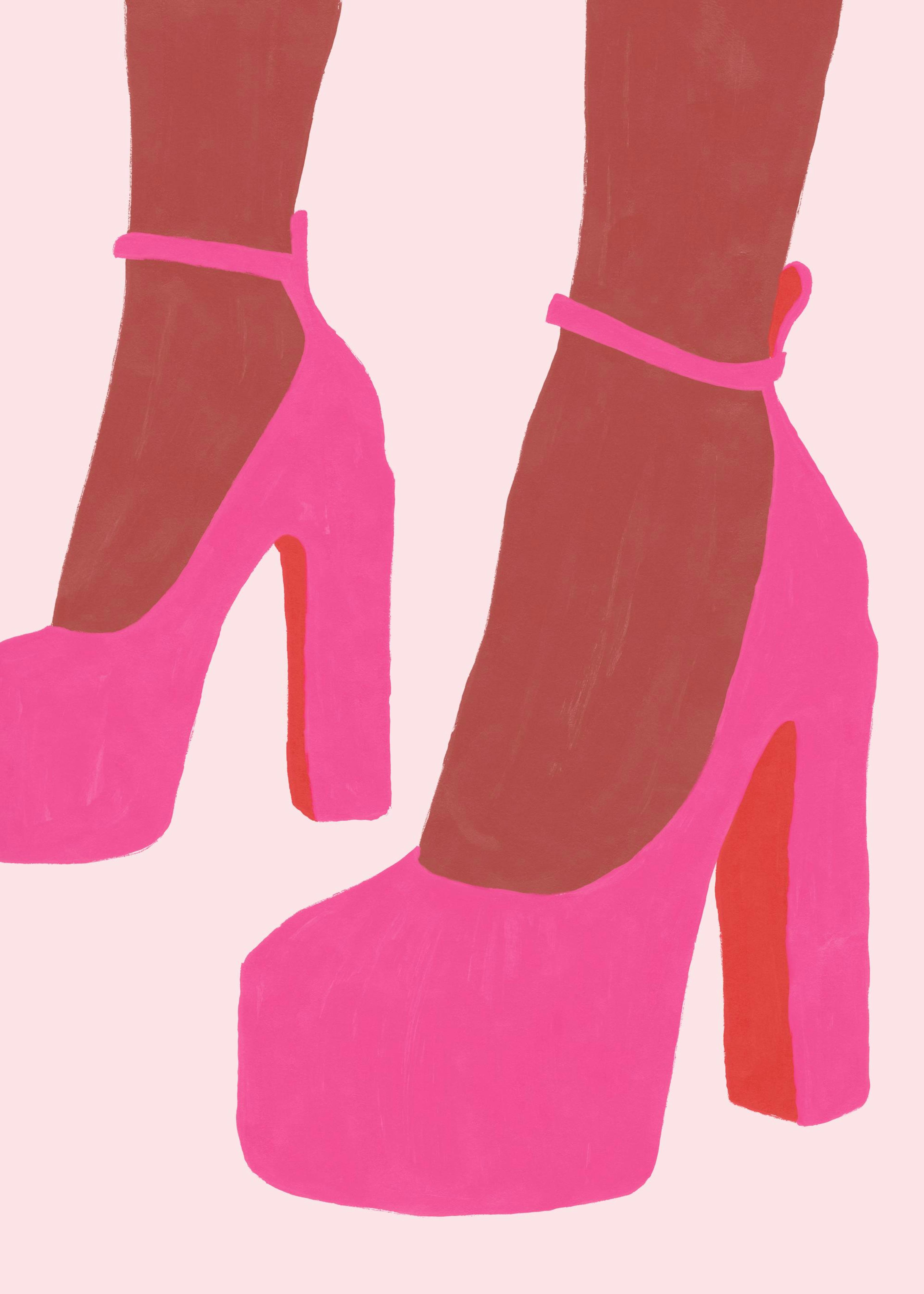 Pink High Heels Print 0
