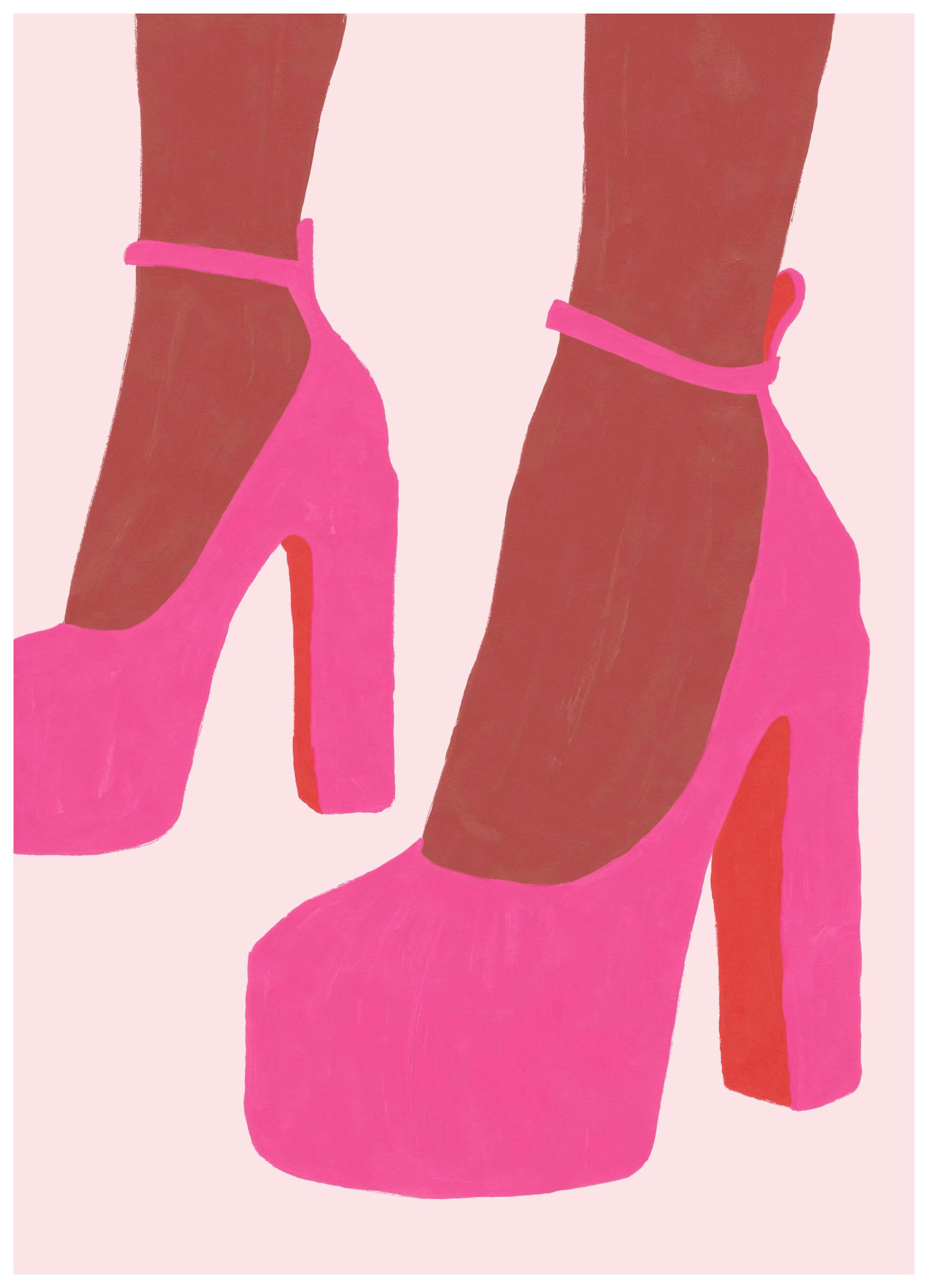 Pink High Heels Poster (30x40 cm)