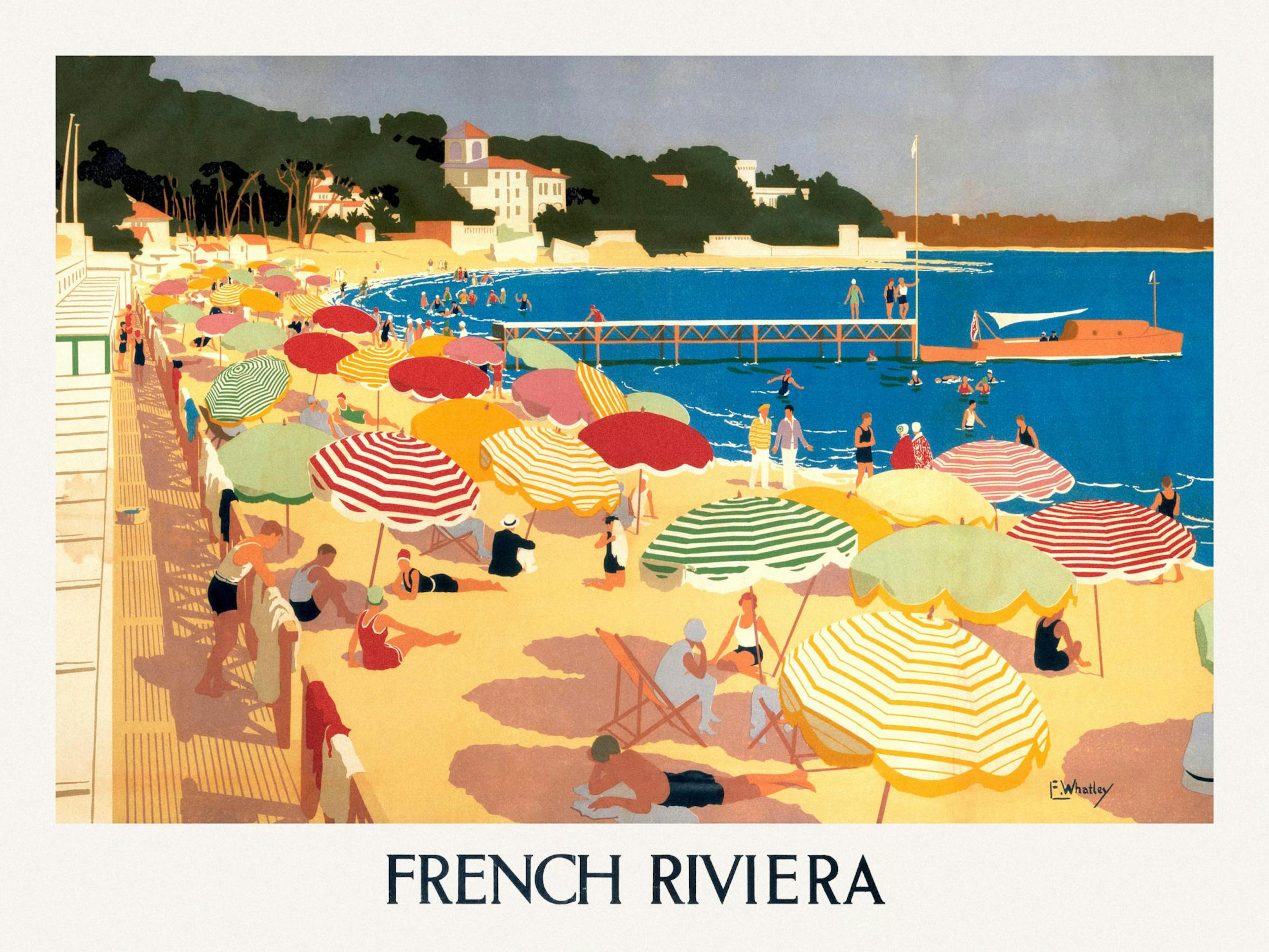 French Riviera Vintage Poster