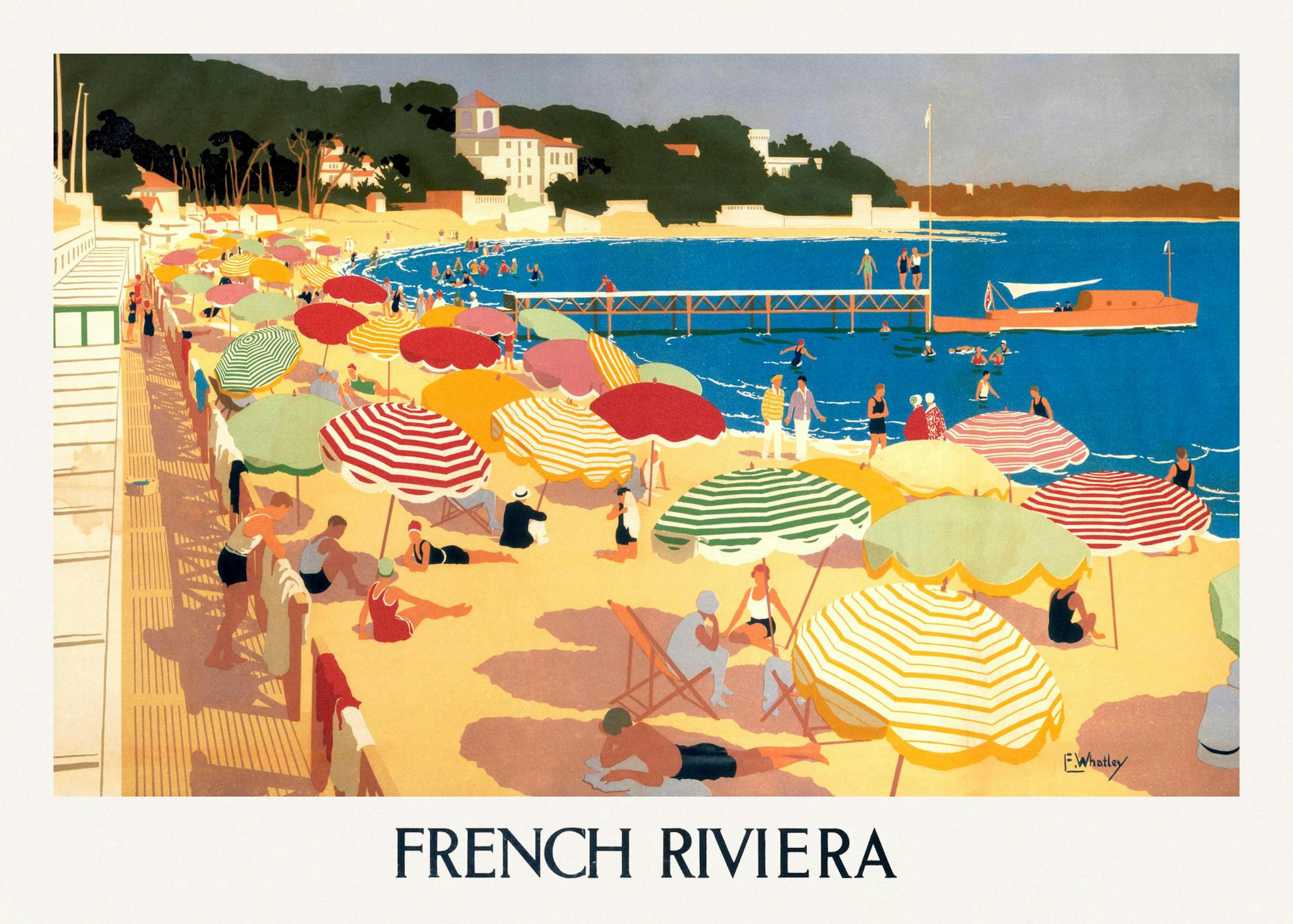 French Riviera Vintage Poster 0