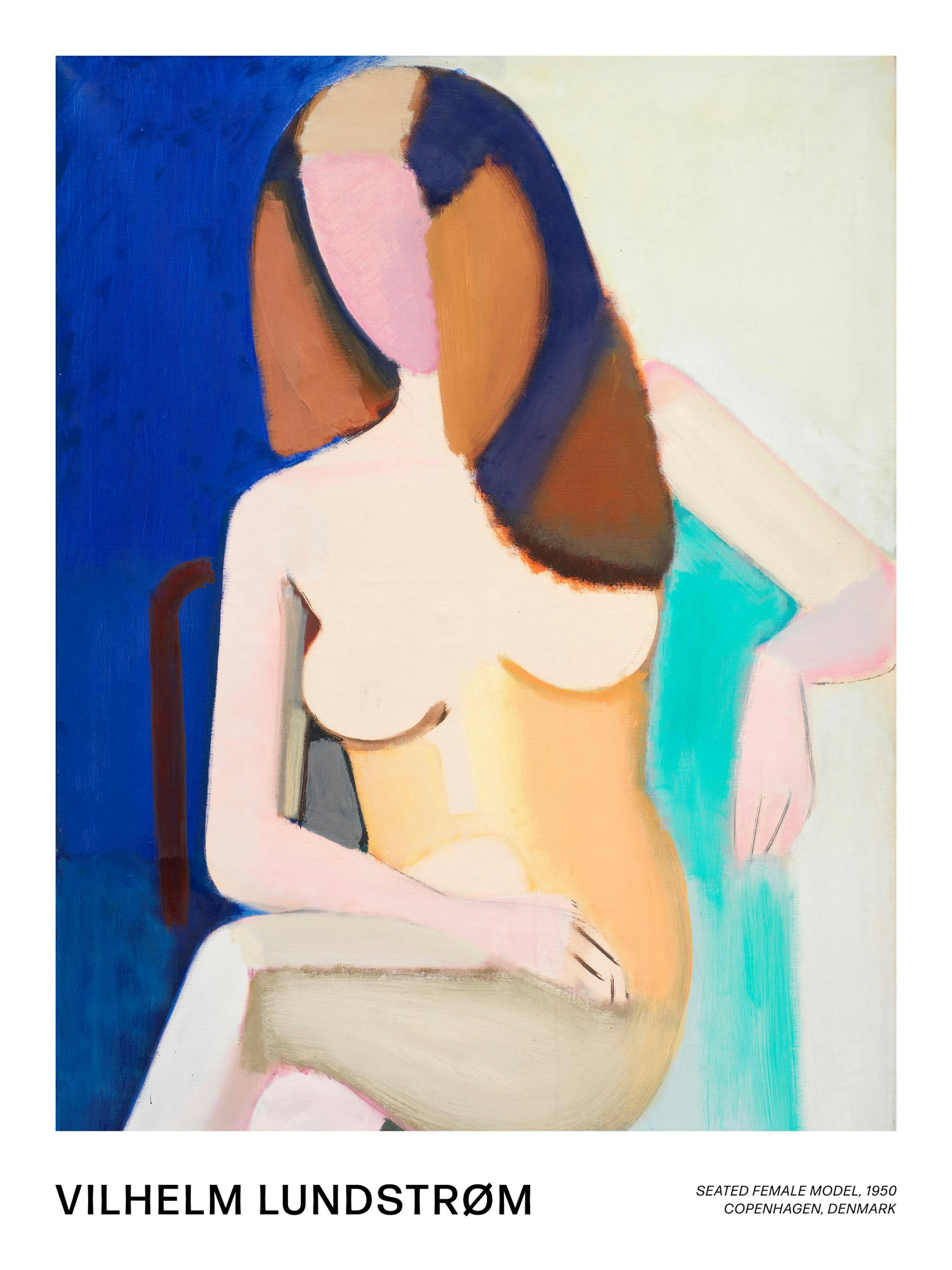 Vilhelm Lundstrøm - Seated Female Model Print