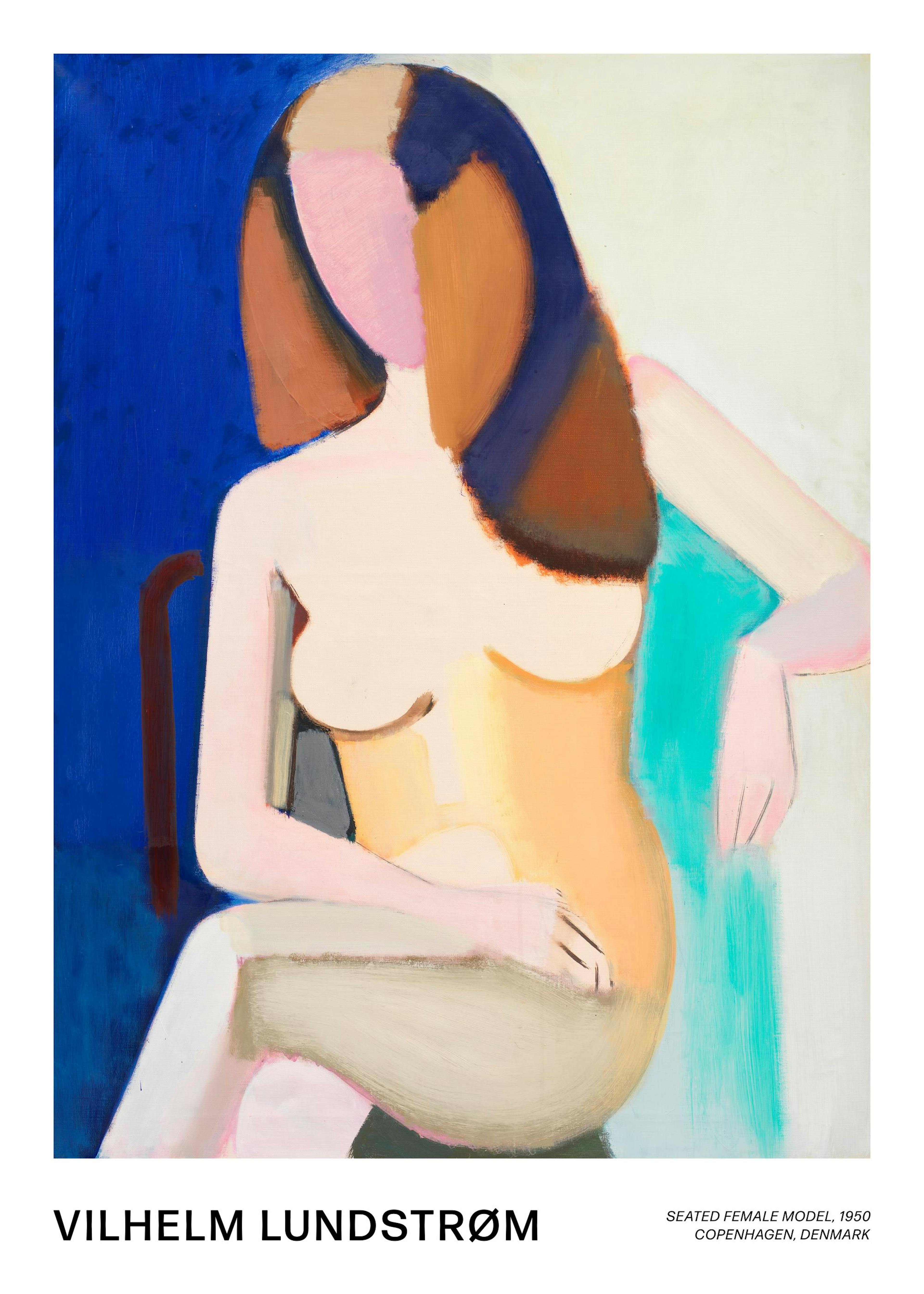 Vilhelm Lundstrøm - Seated Female Model Poster 0