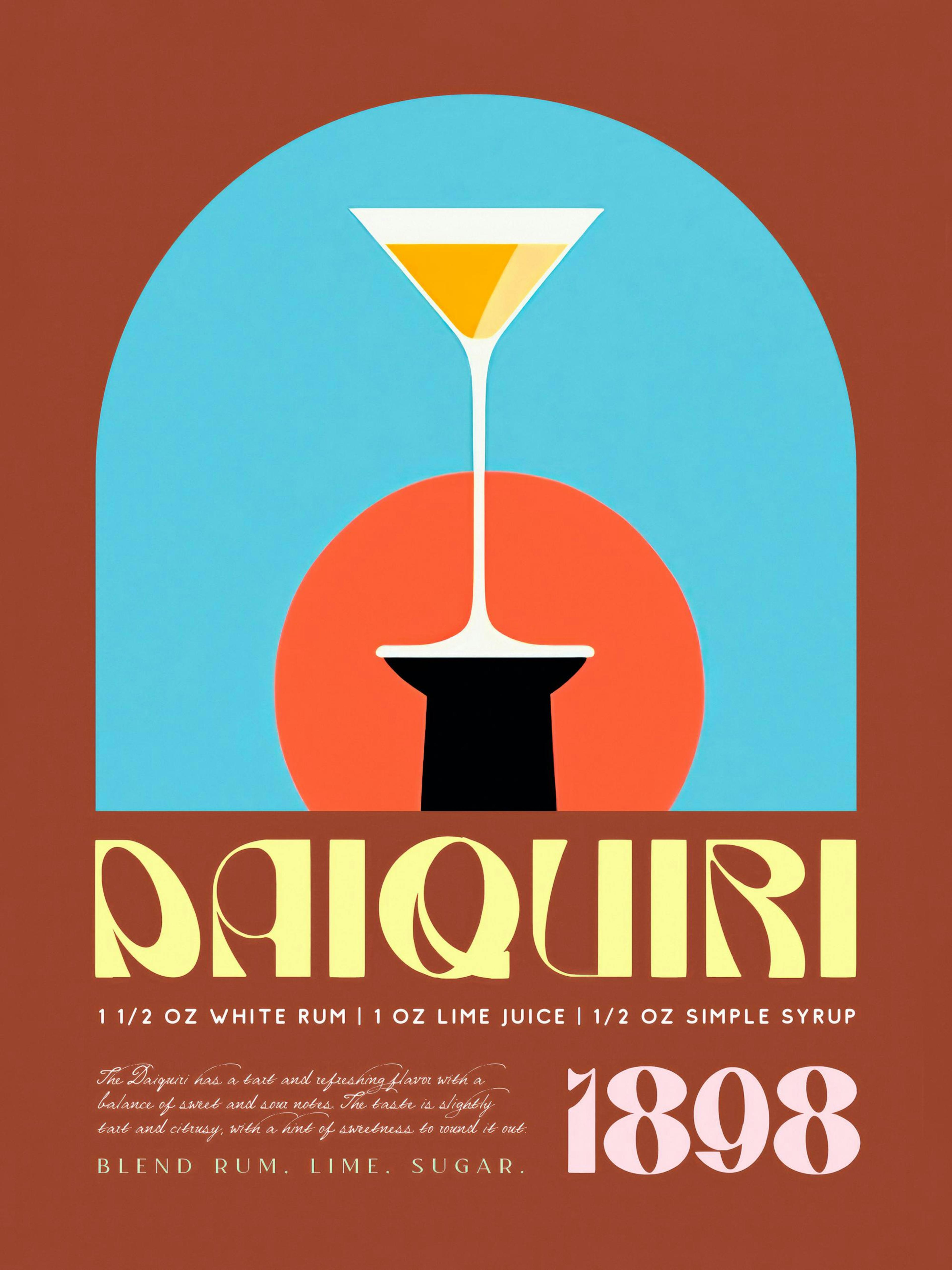 Daiquiri Classic Recipe Poster