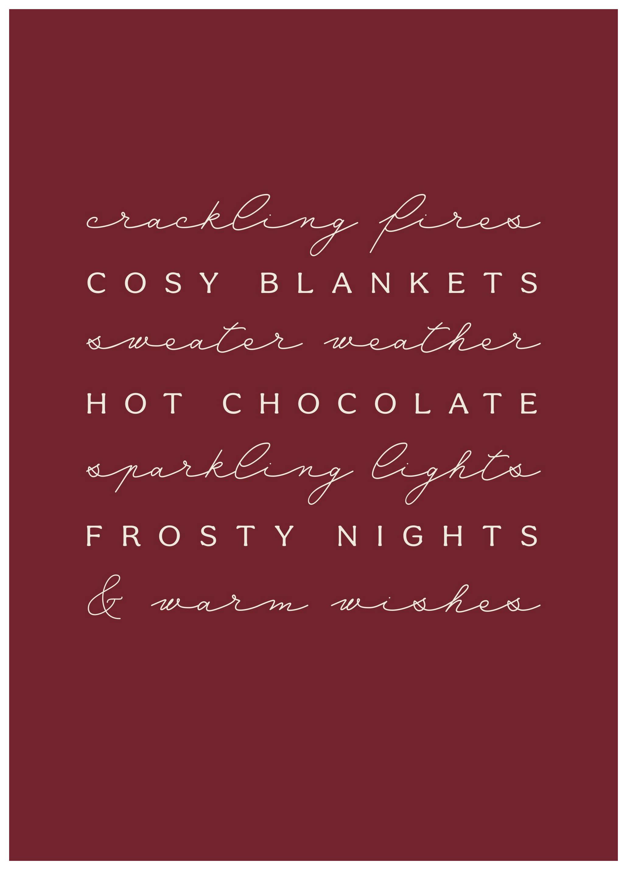Warm Wishes Poster (50x70 cm)