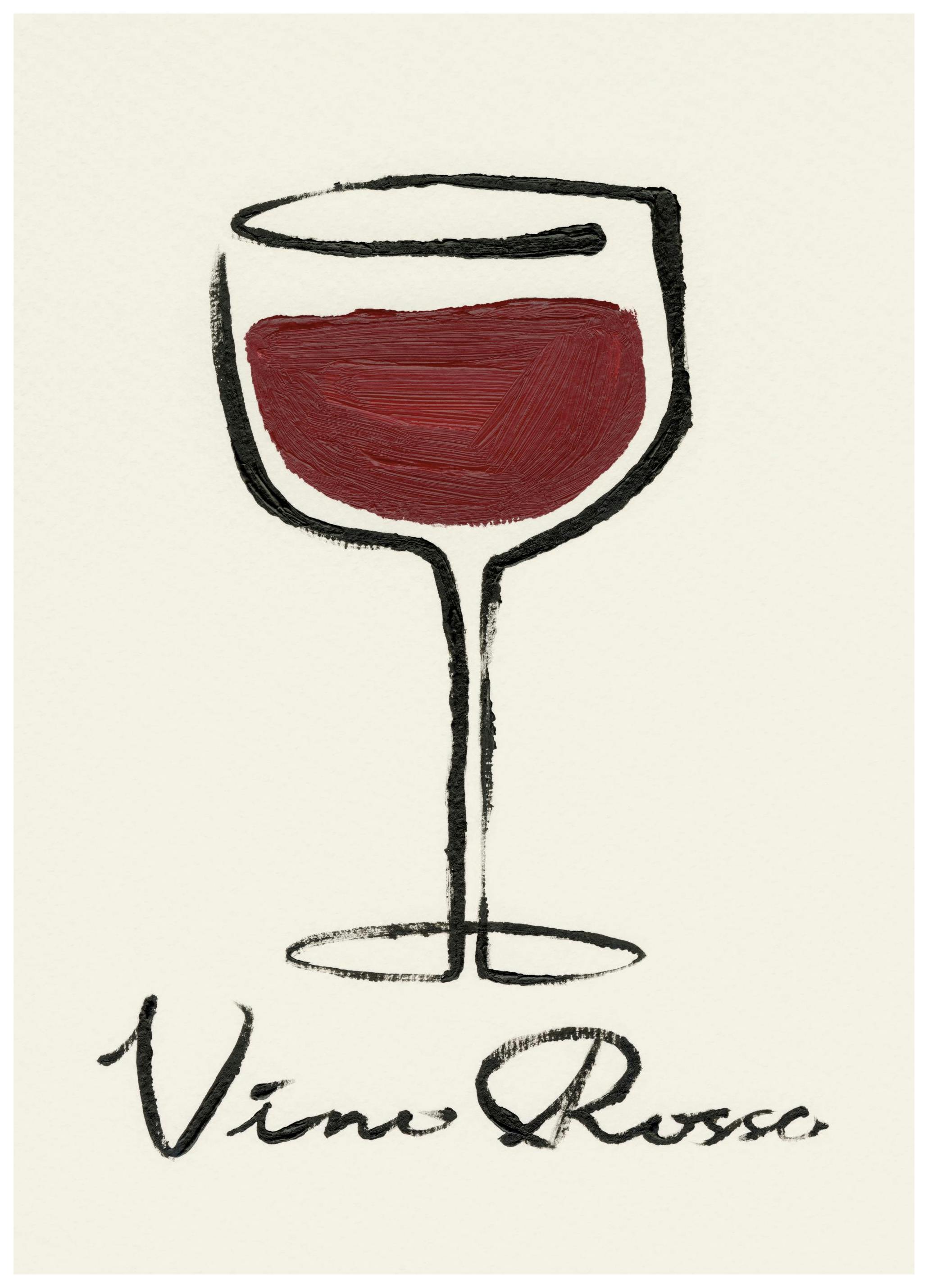 Prints - Vino Rosso Print (30x40 cm) - Kitchen wall art