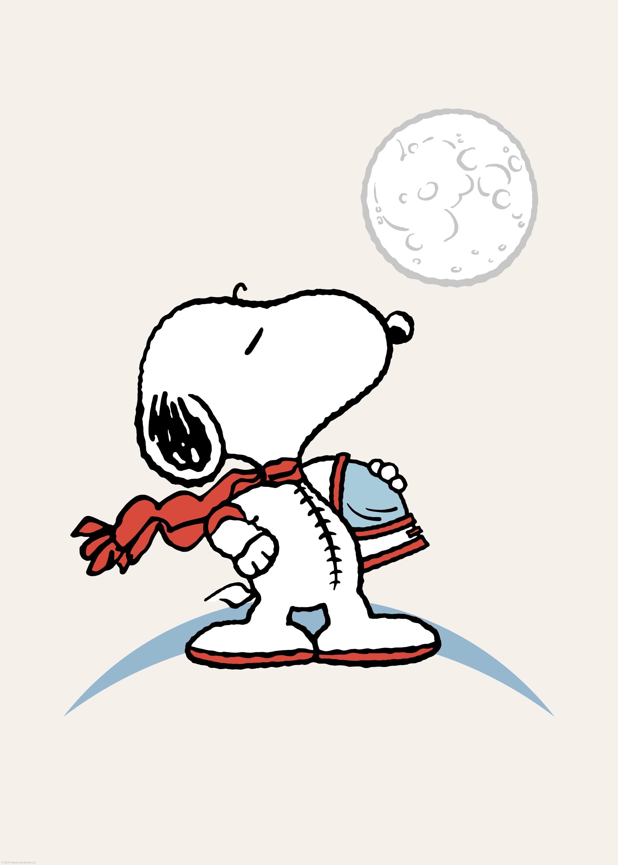 Snoopy the Astronaut Print – Fun Space Poster for Kids | Desenio