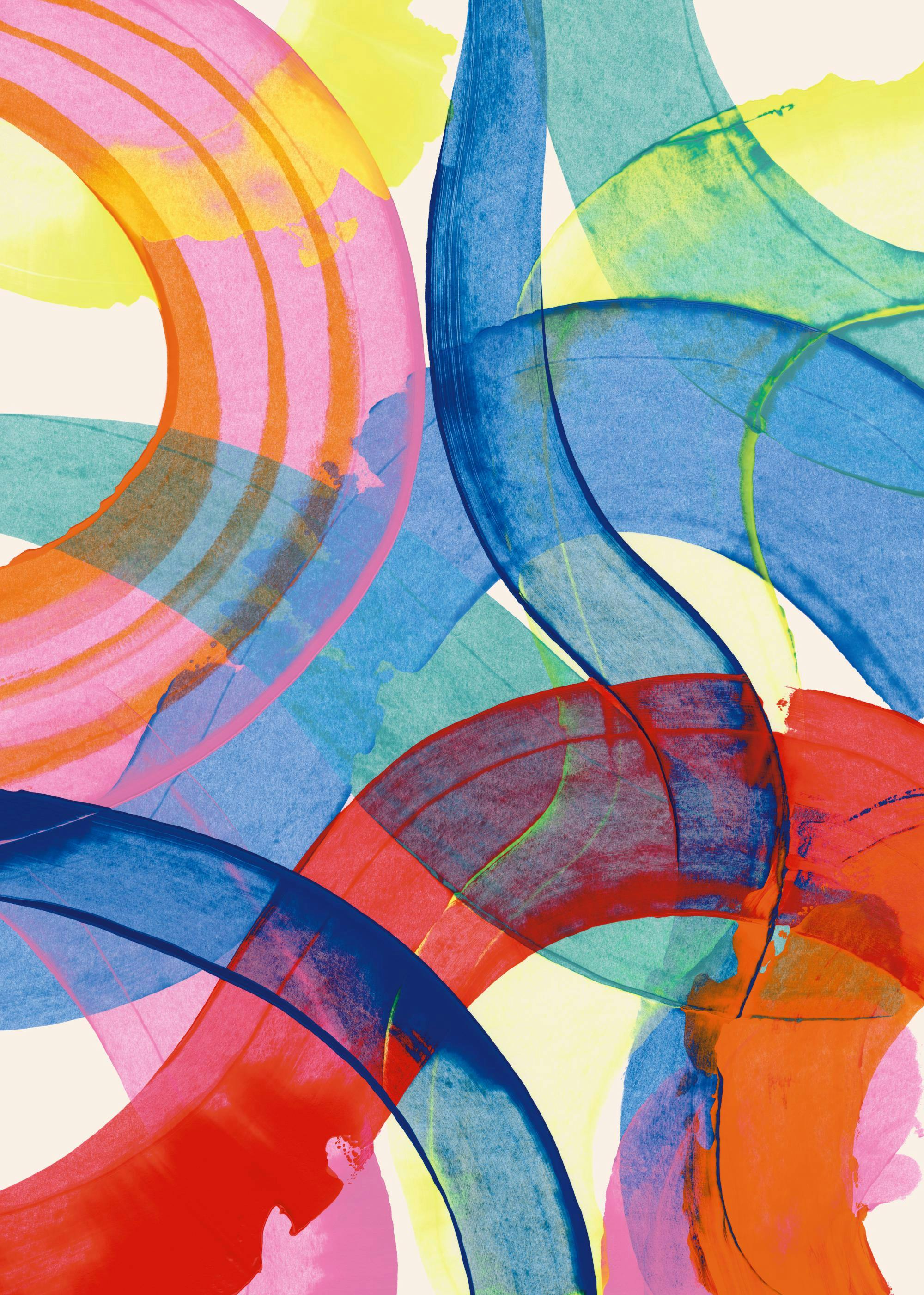 Colorful Paint Strokes Print 0