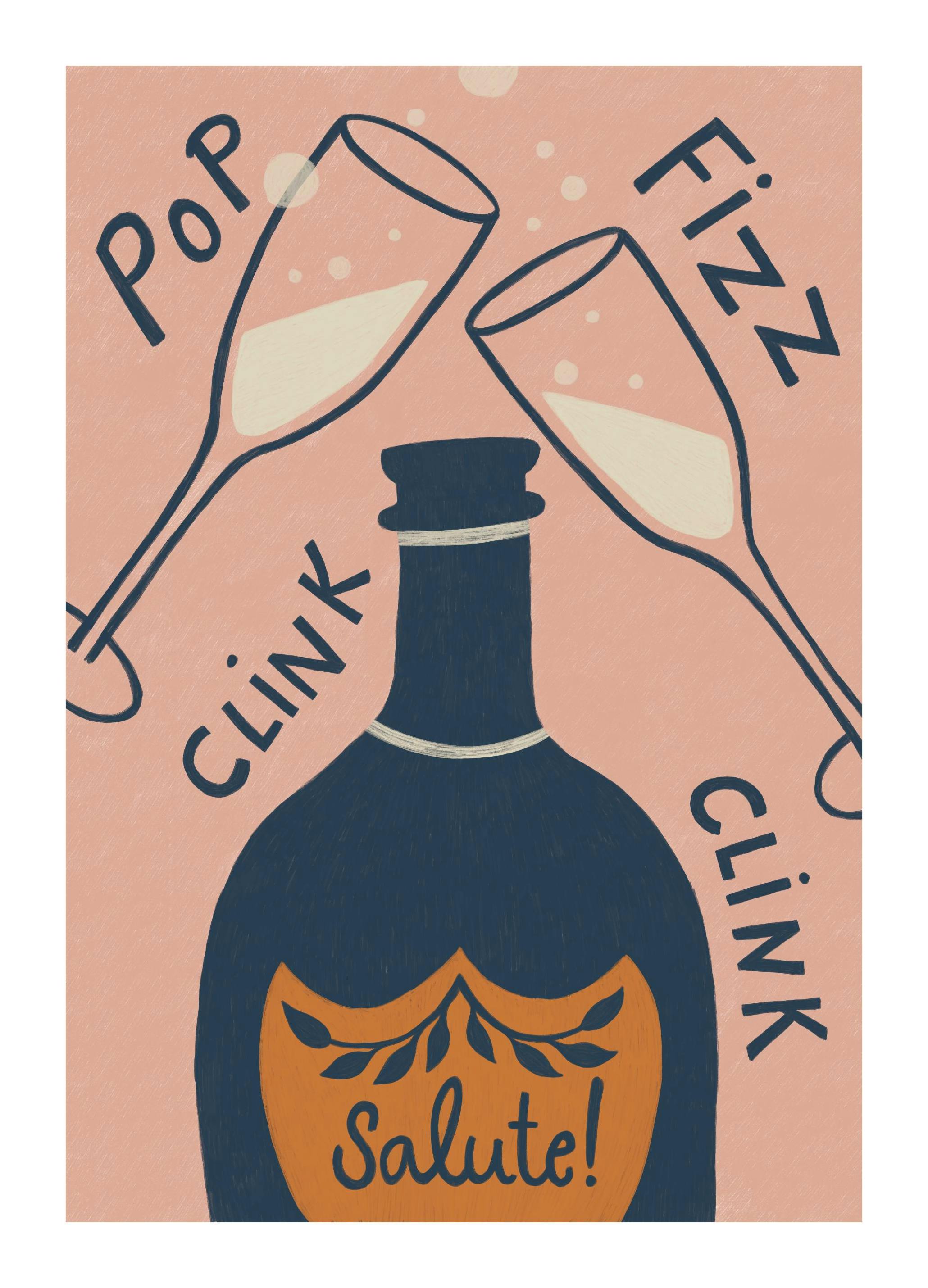 Pop Fizz Print (30x40 cm)- Wine & Cocktails posters