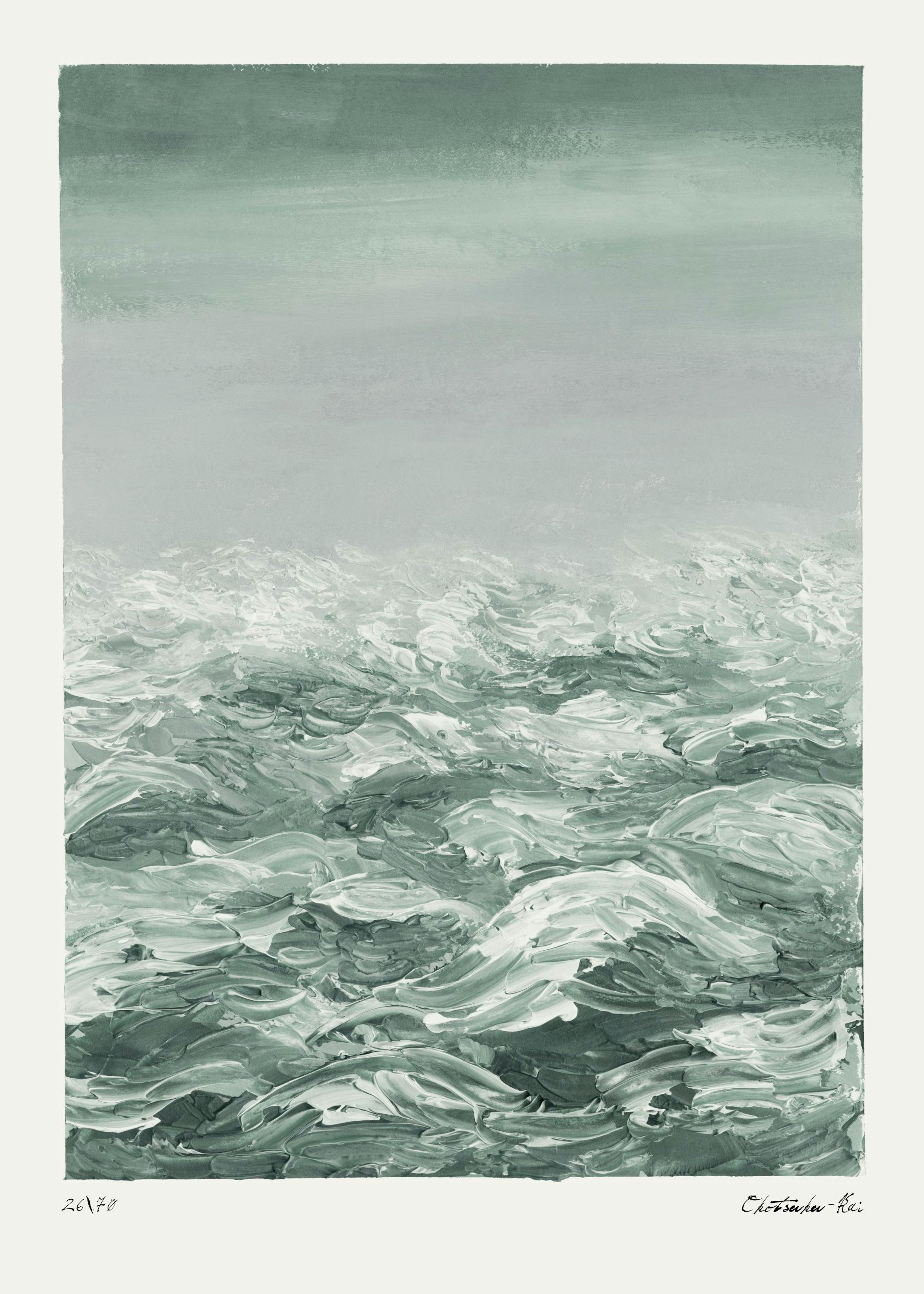 Waves in Green Plakat 0