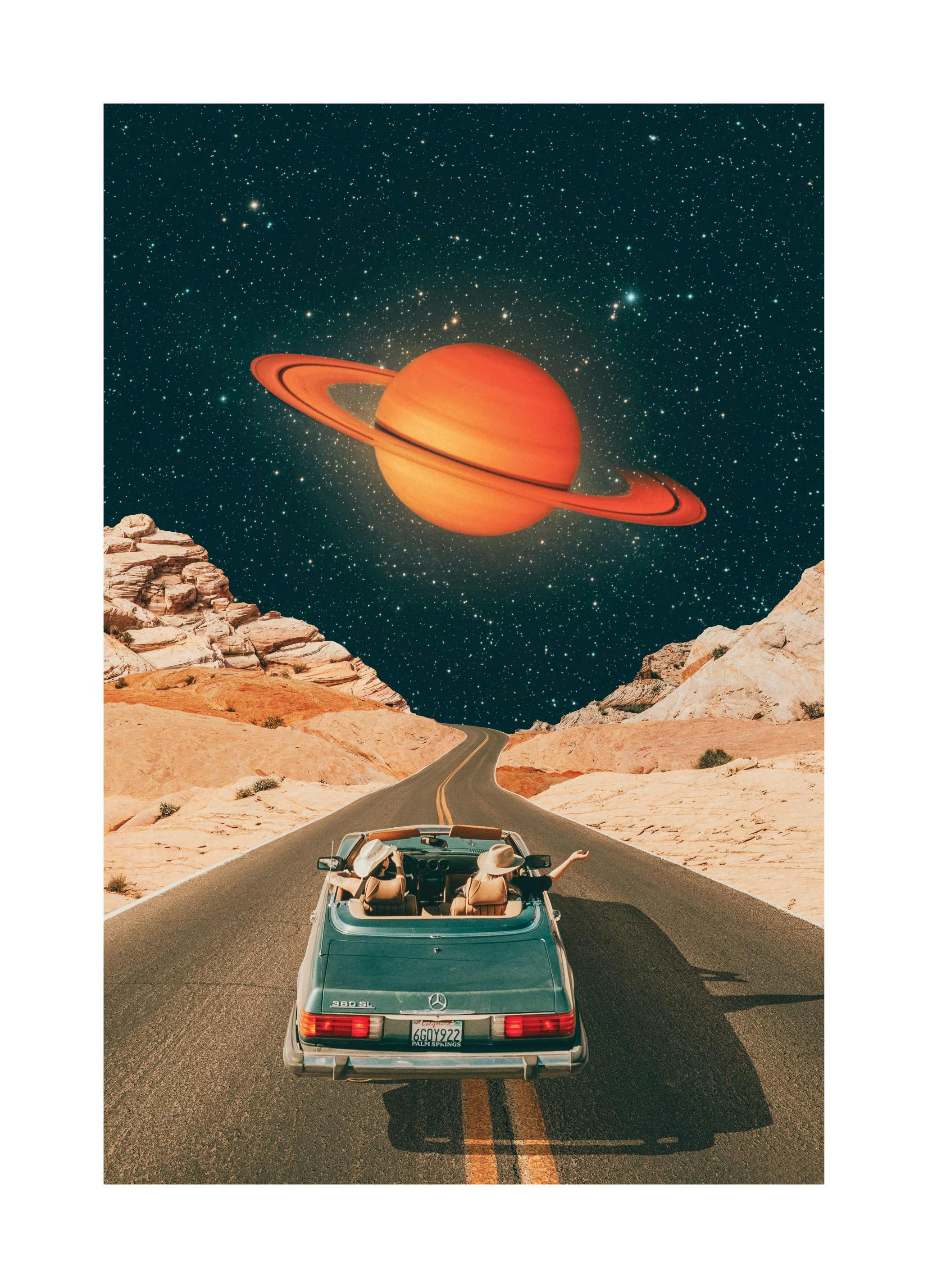 Road To Space Affiche (50x70 cm)  Affiches vintage