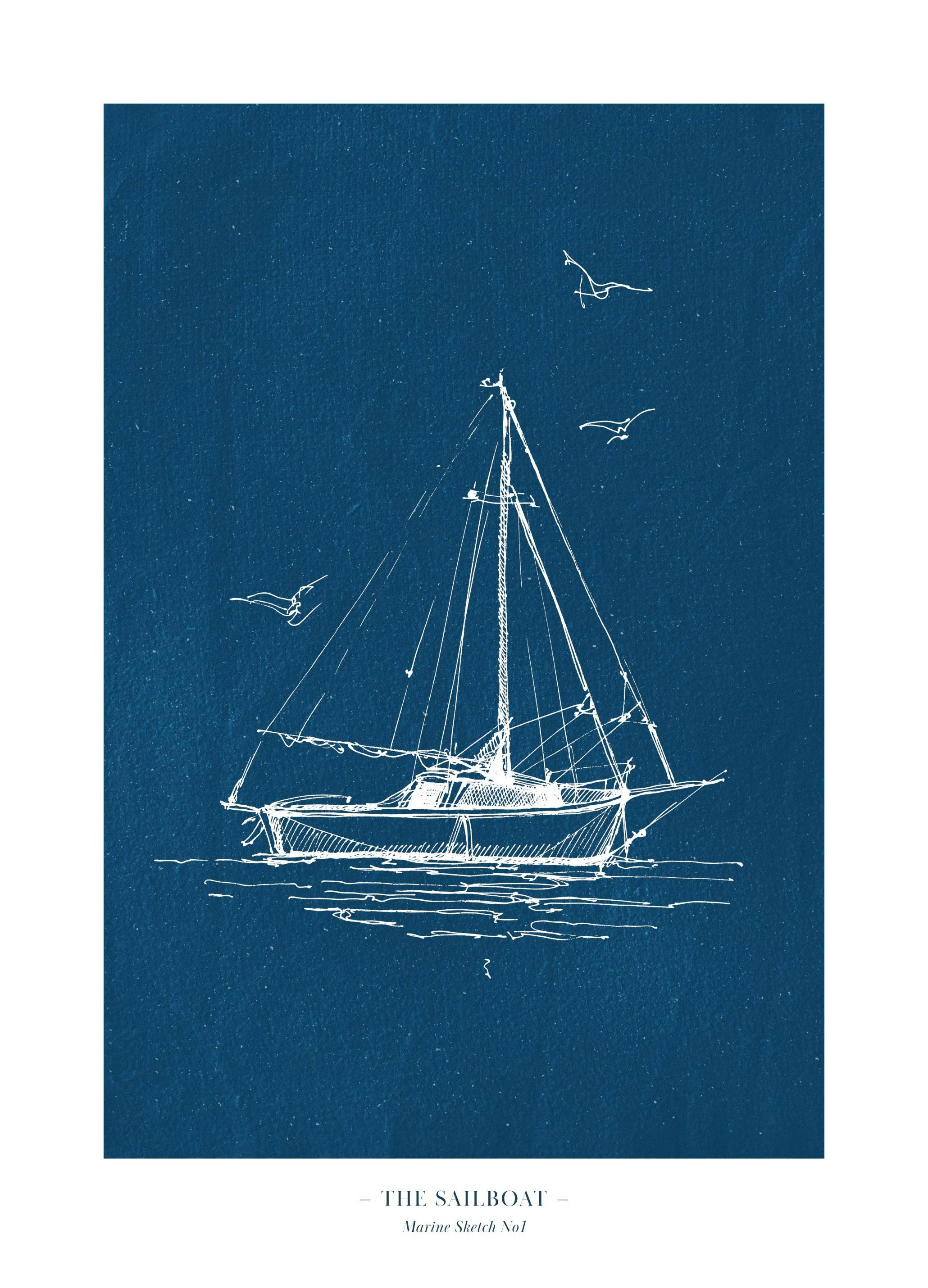 The Sailboat Plakat (30x40 cm) - Plakater > Kunstplakater > Illustrasjoner