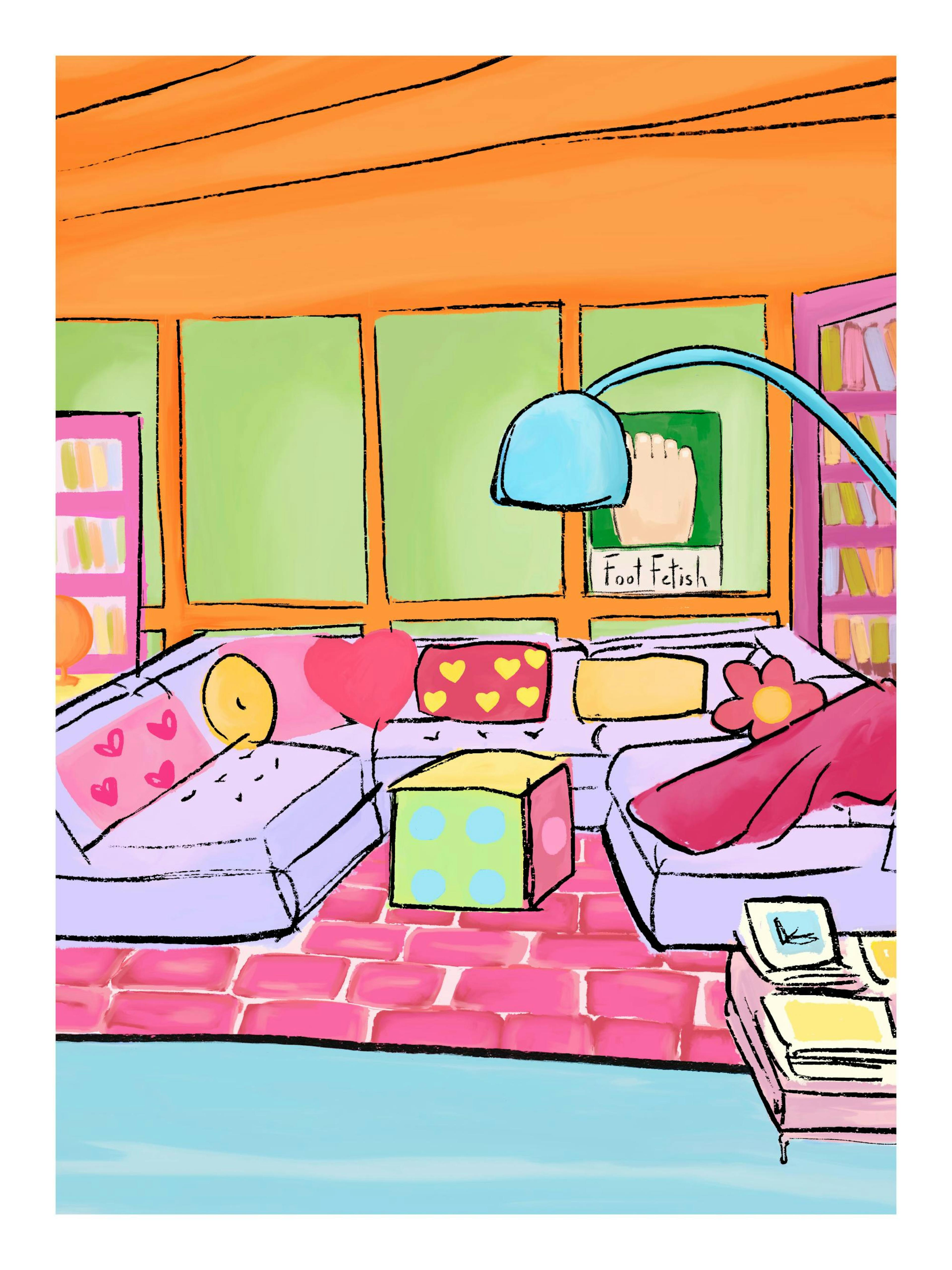 Colorful Living Room Poster 0