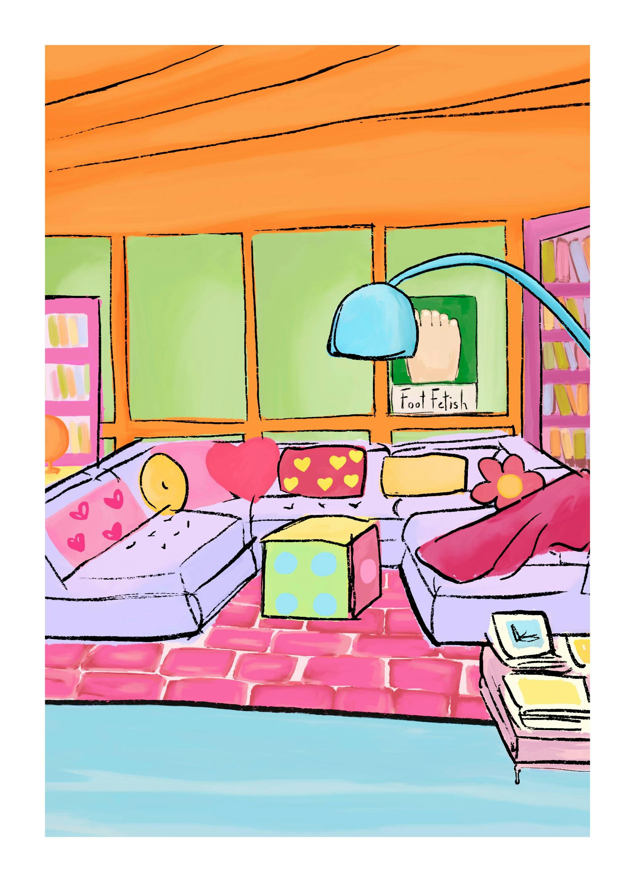 Colorful Living Room Poster (30x40 cm)