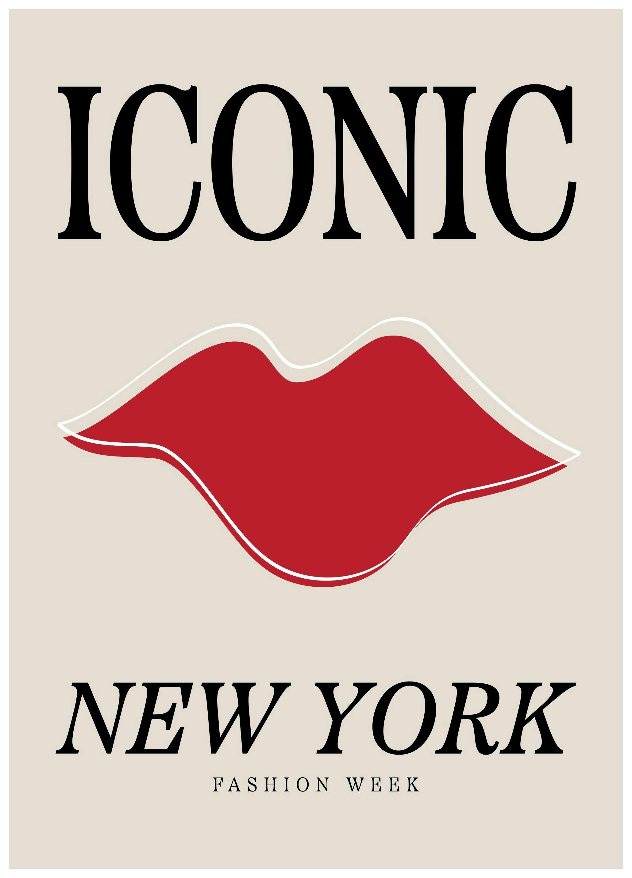 Prints - Iconic Lips Print (50x70 cm) - Illustration prints