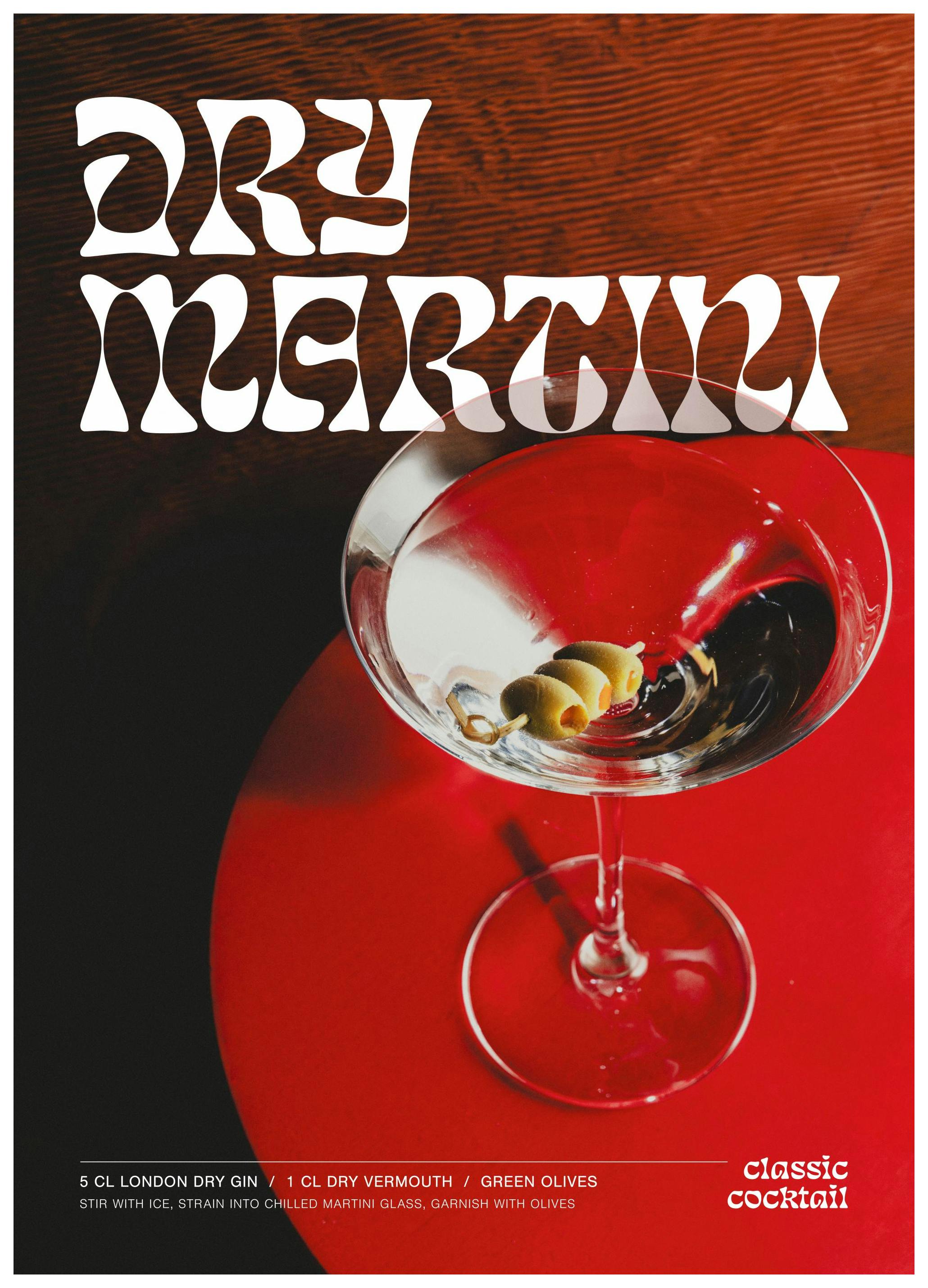 Dry Martini Print (30x40 cm)- Wine & Cocktails posters