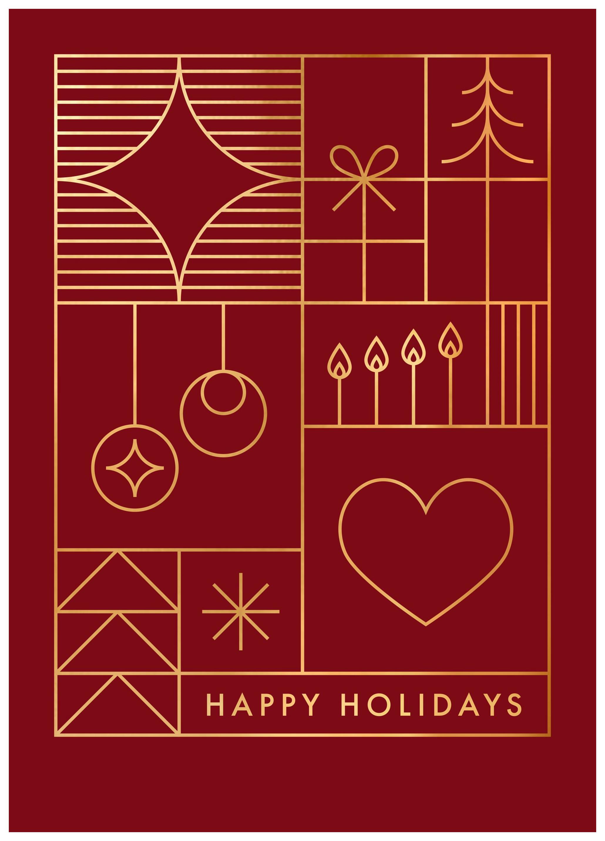 Happy Holidays Graphic Plakat (21x30 cm)- Plakaty świąteczne