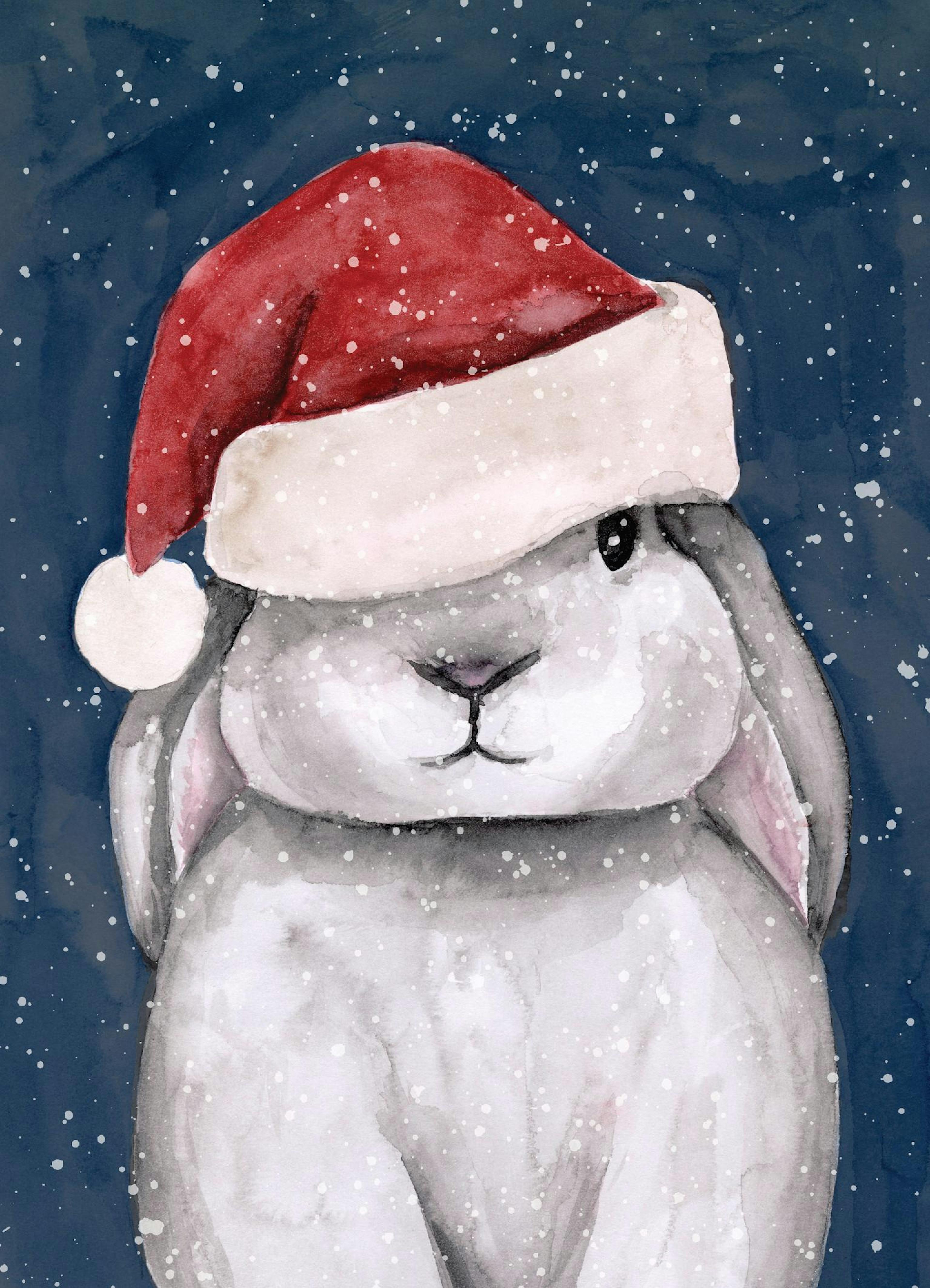 Christmas Bunny Print