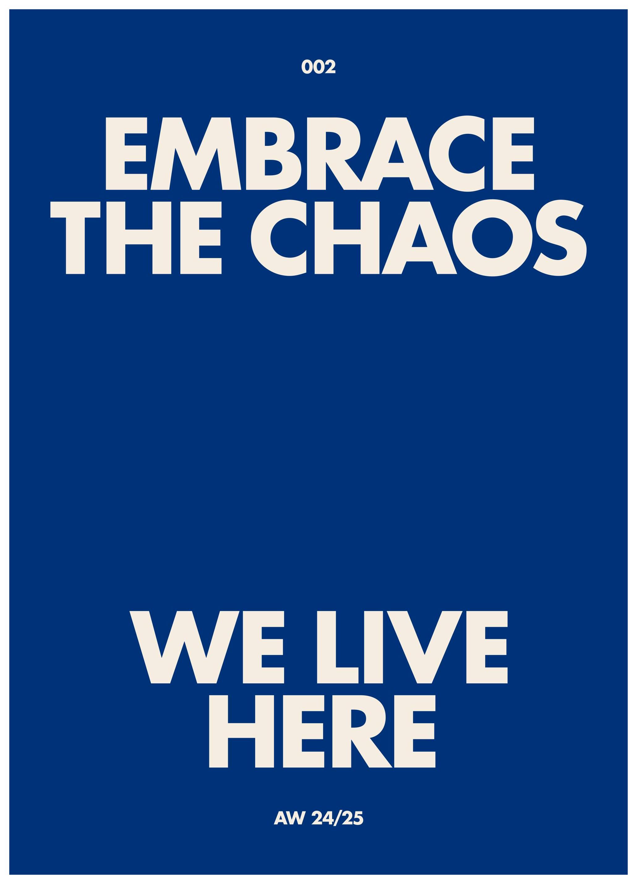 Embrace the Chaos Plakat (21x30 cm)- Plakaty z napisami