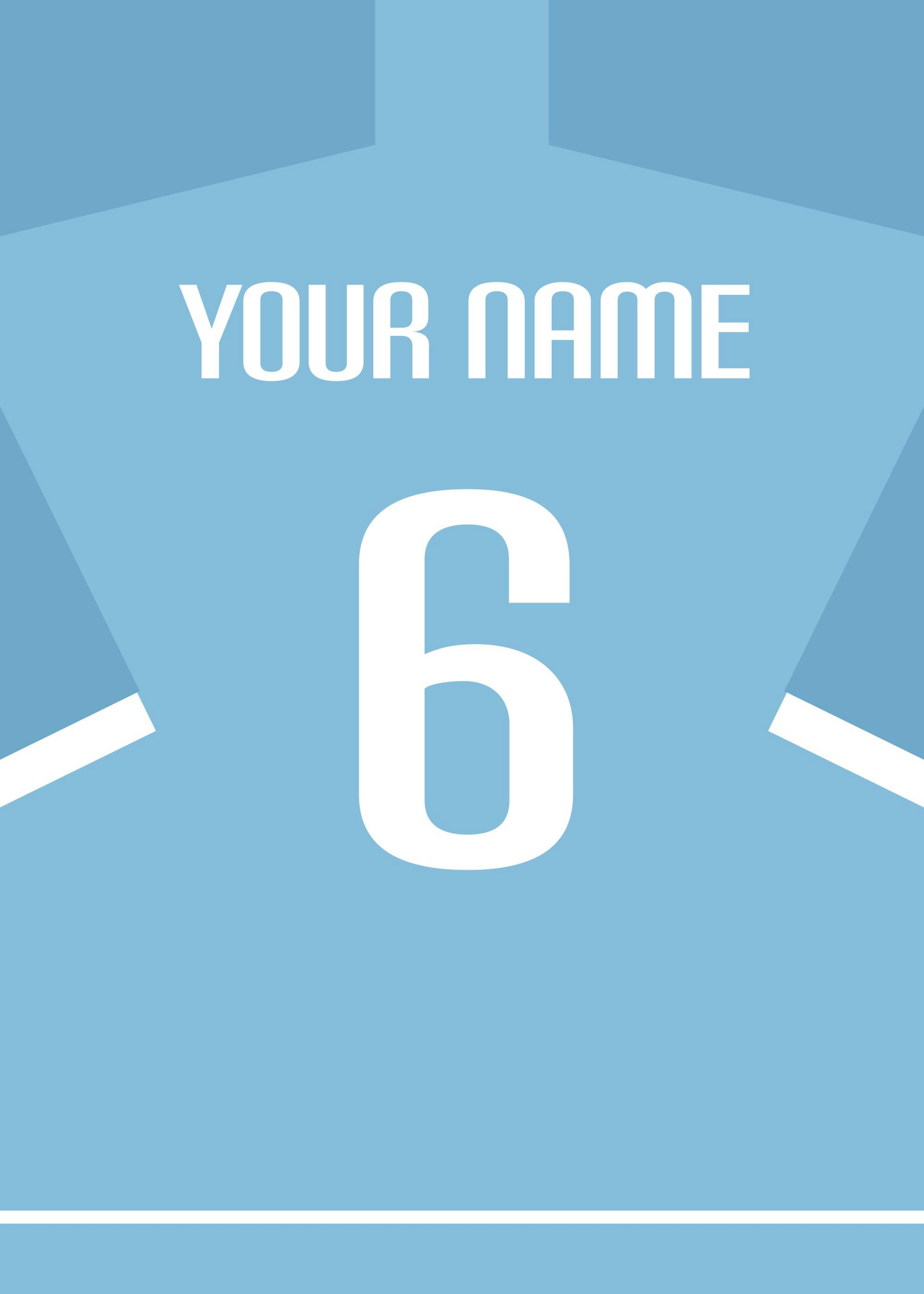 Football Shirt No6 Personal Poster 0