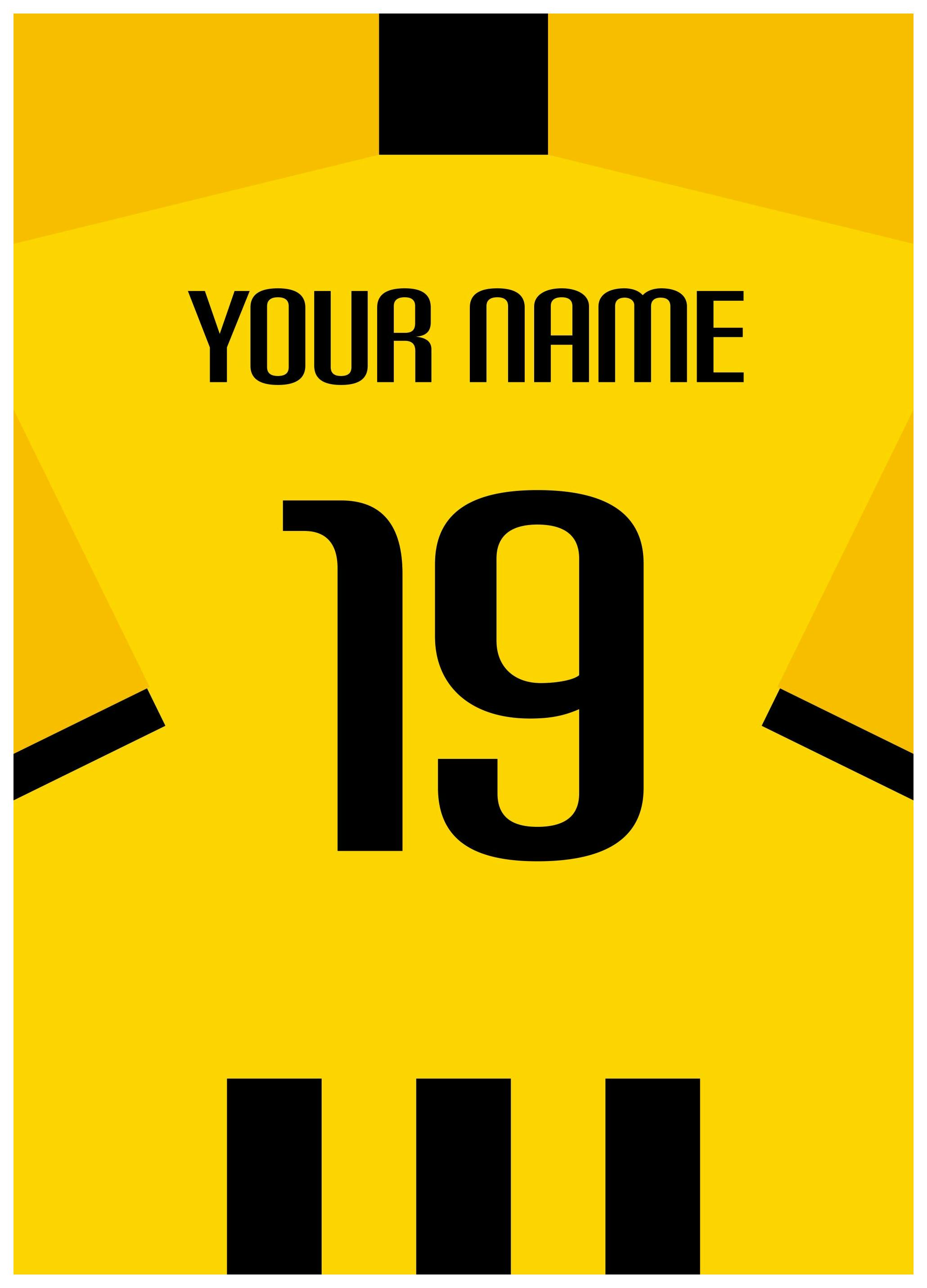 Personliga tavlor Football Shirt No7 Personal Poster (30x40 cm)