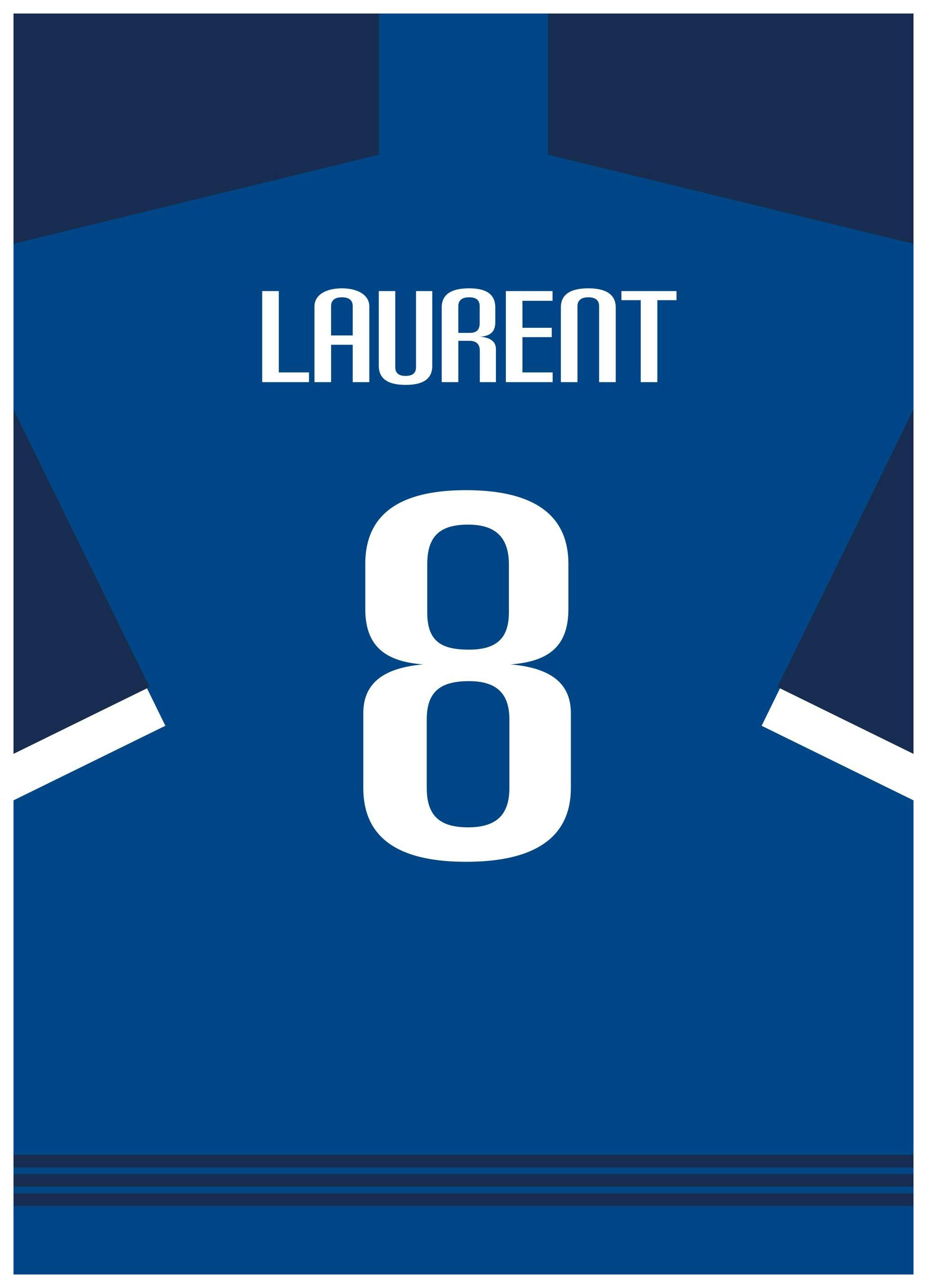 Prints - Football Shirt No8 Personal Poster (30x40 cm) - Personalised prints
