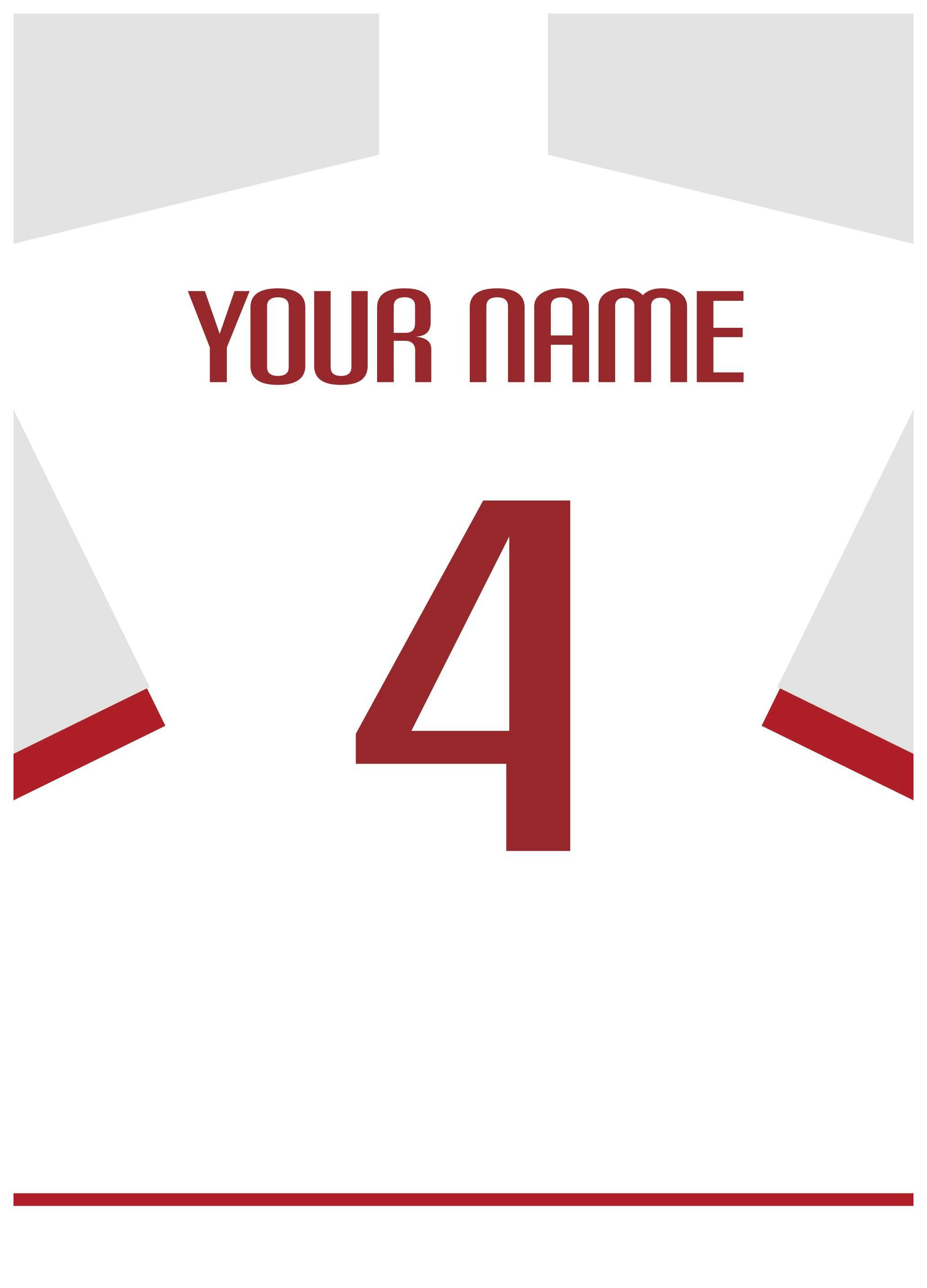 Football Shirt No9 Poster (30x40 cm) - Gepersonaliseerde posters