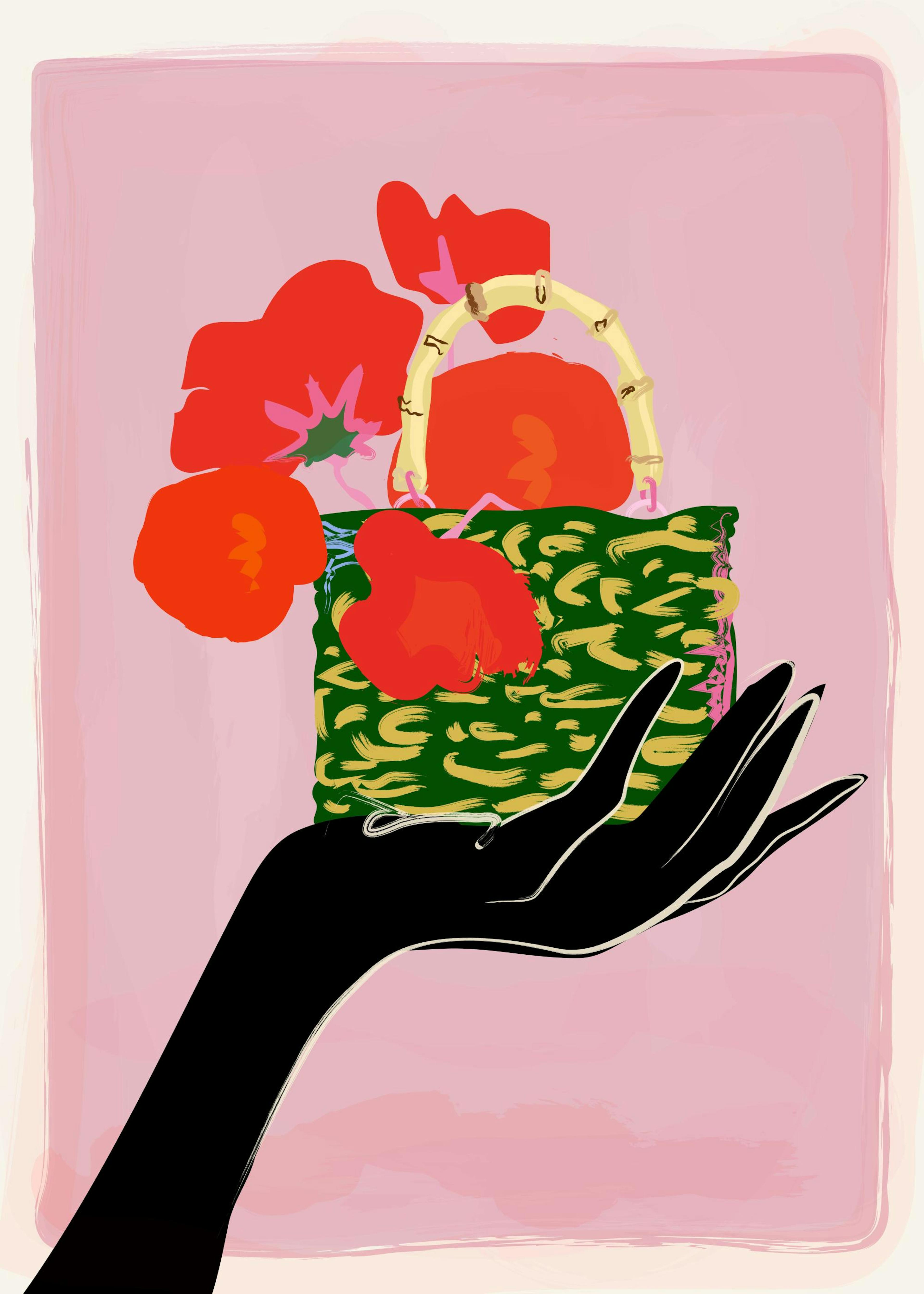 Rachel Joanis - Poppies in Handbag Print 0