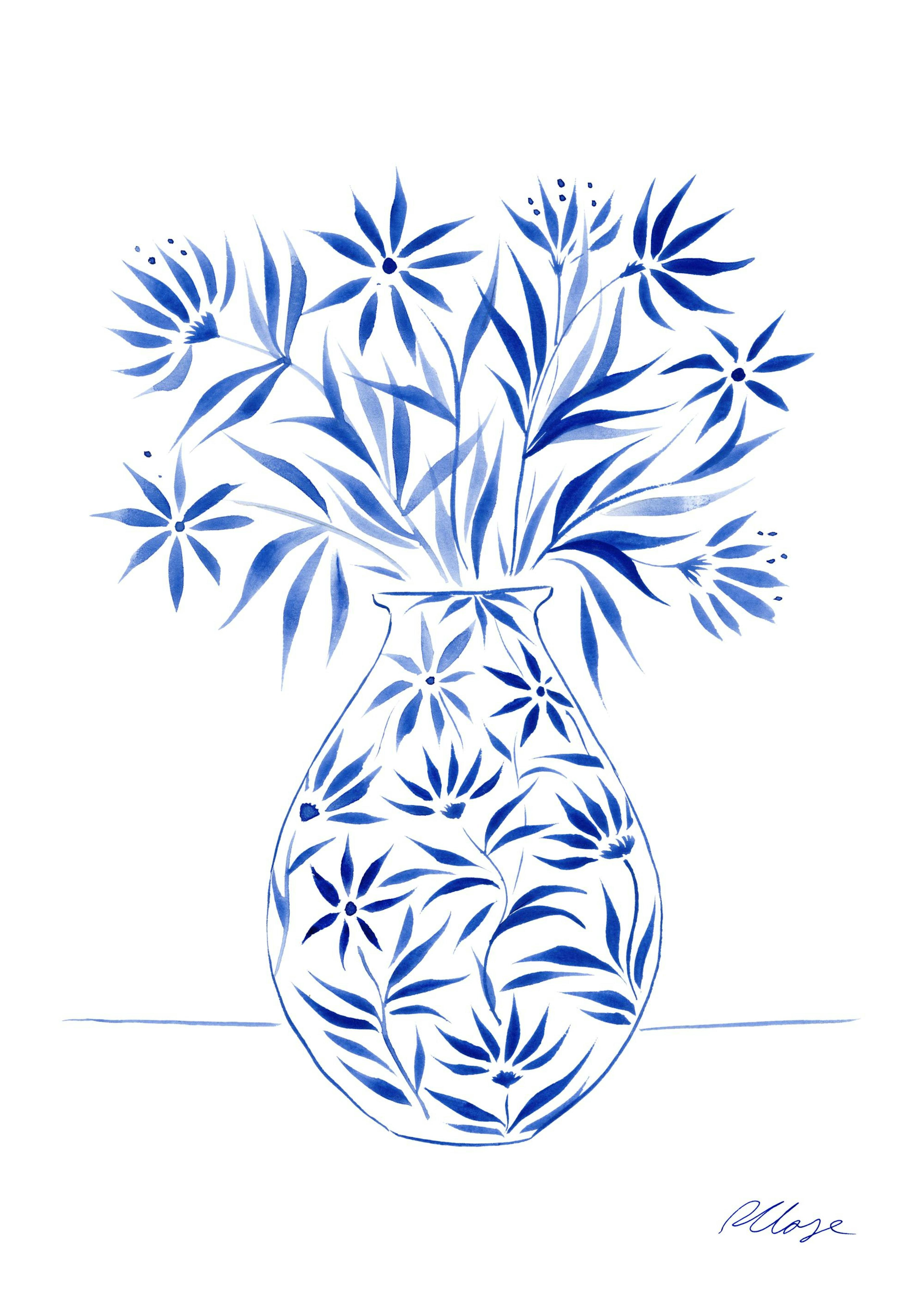 Rosanna Corfe - Blue Blooms Poster 0