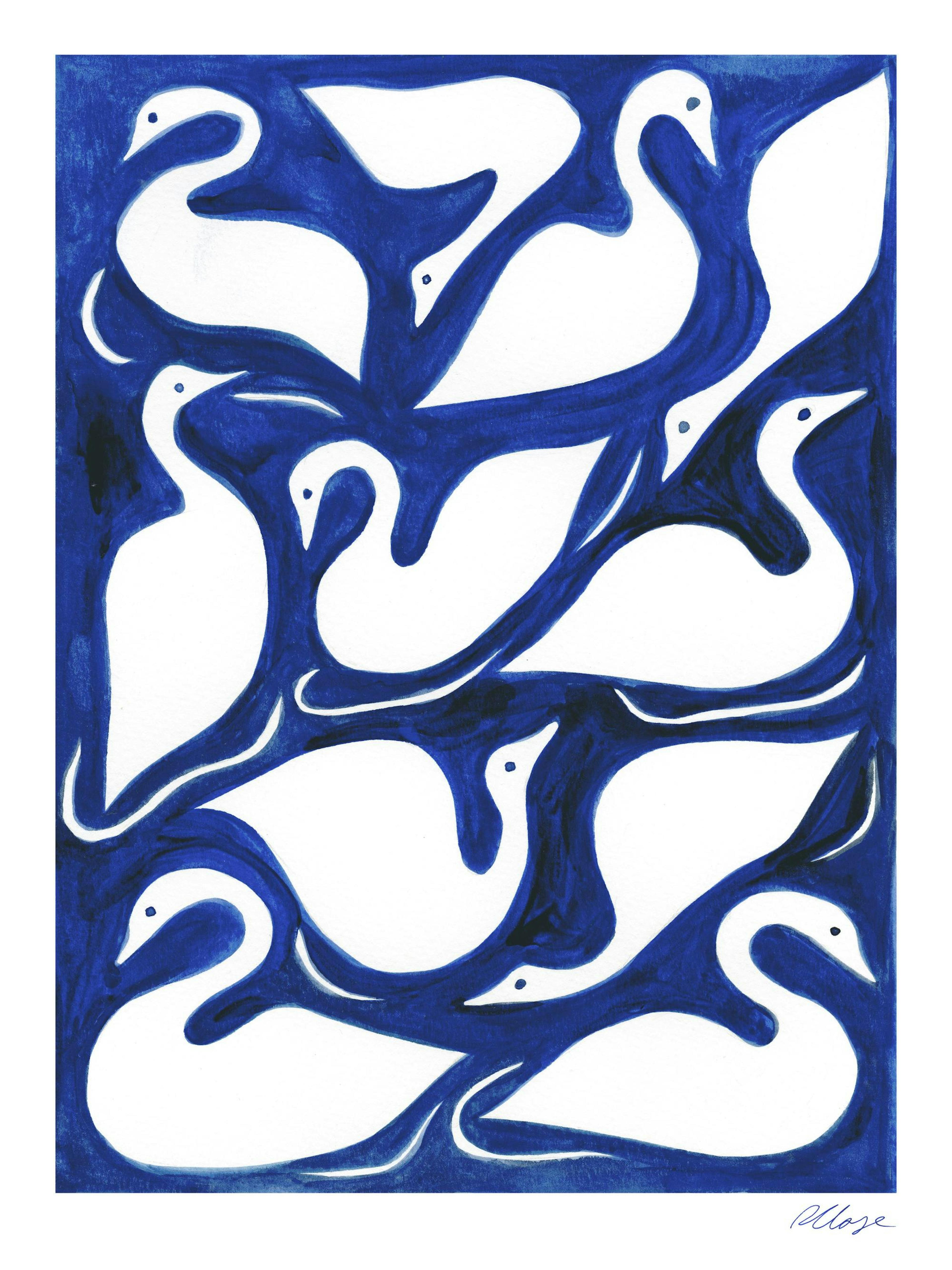 Rosanna Corfe - Swan Pond Poster