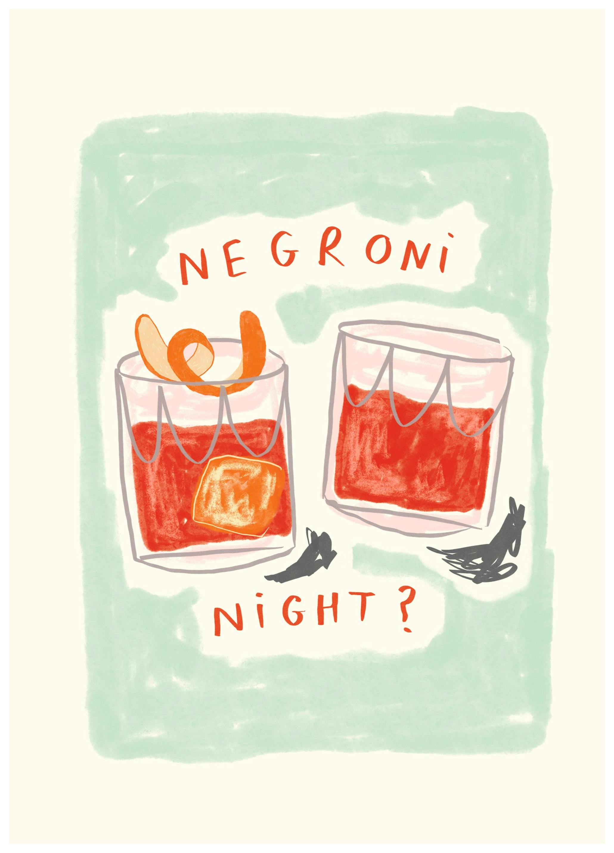 Lauren Emmett - Negroni Poster (30x40 cm)