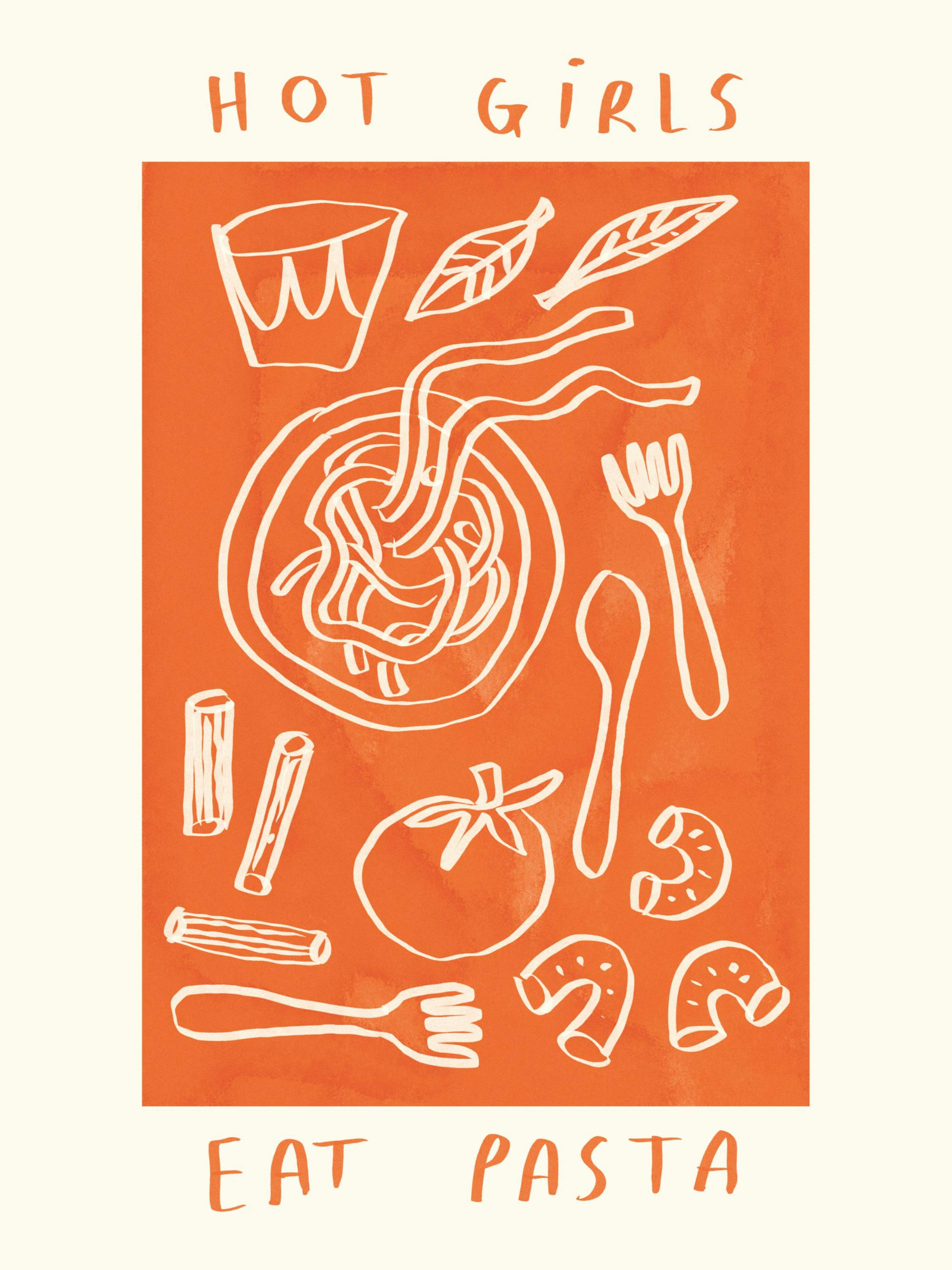 Lauren Emmett - Hot Girls Eat Pasta Poster