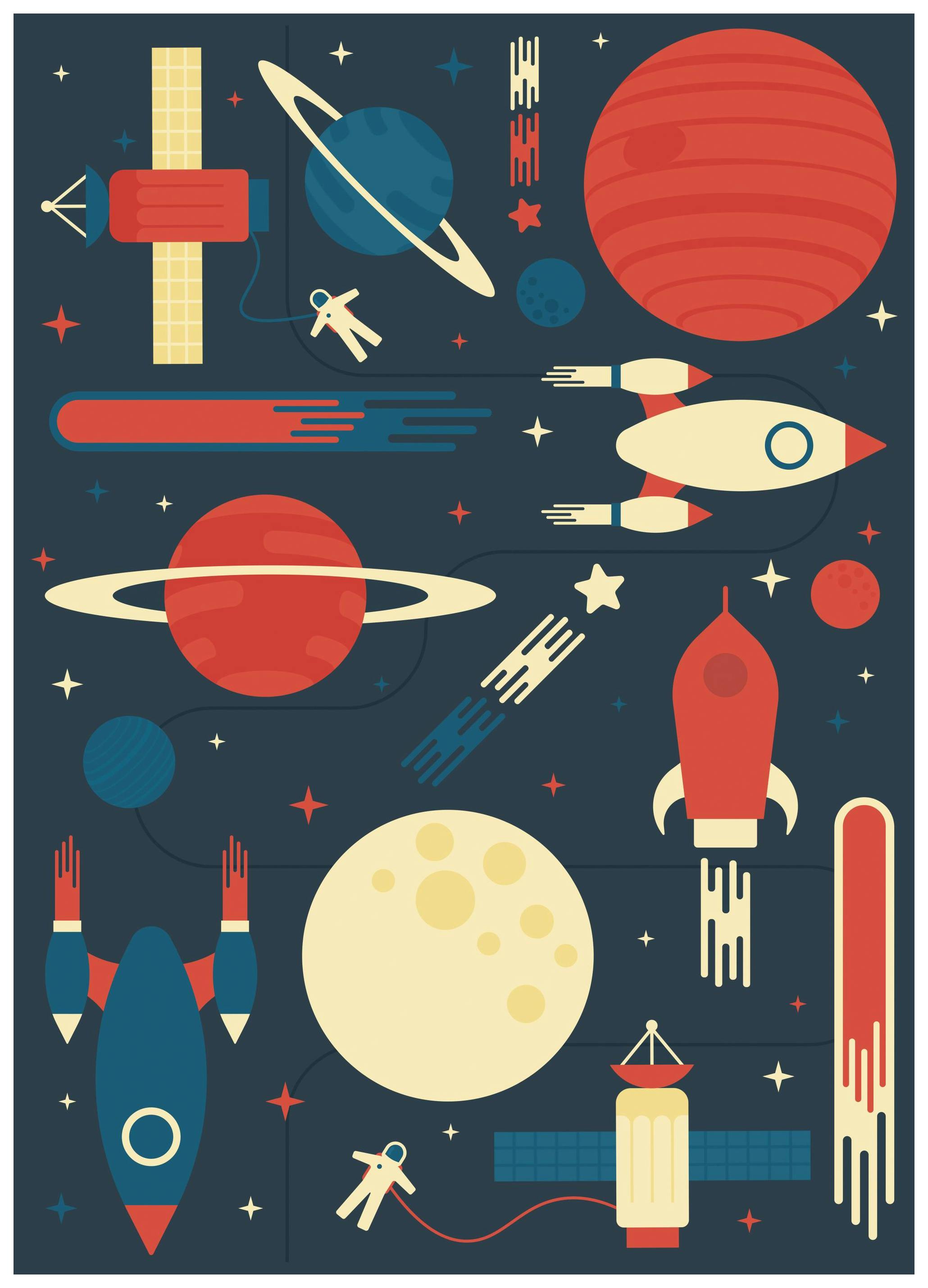 Tracie Andrews - Space Odyssey Poster (50x70 cm) - Grafische posters