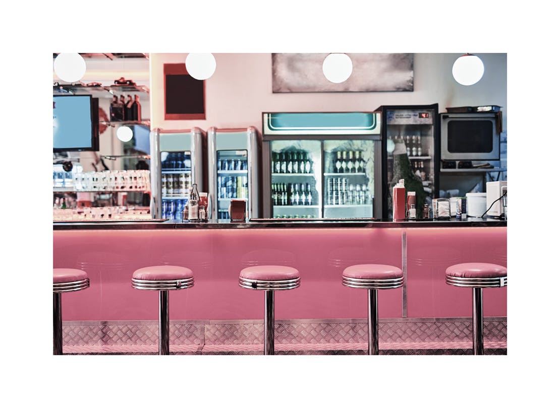 Retro Diner Poster (50x70 cm)- Posters vintage