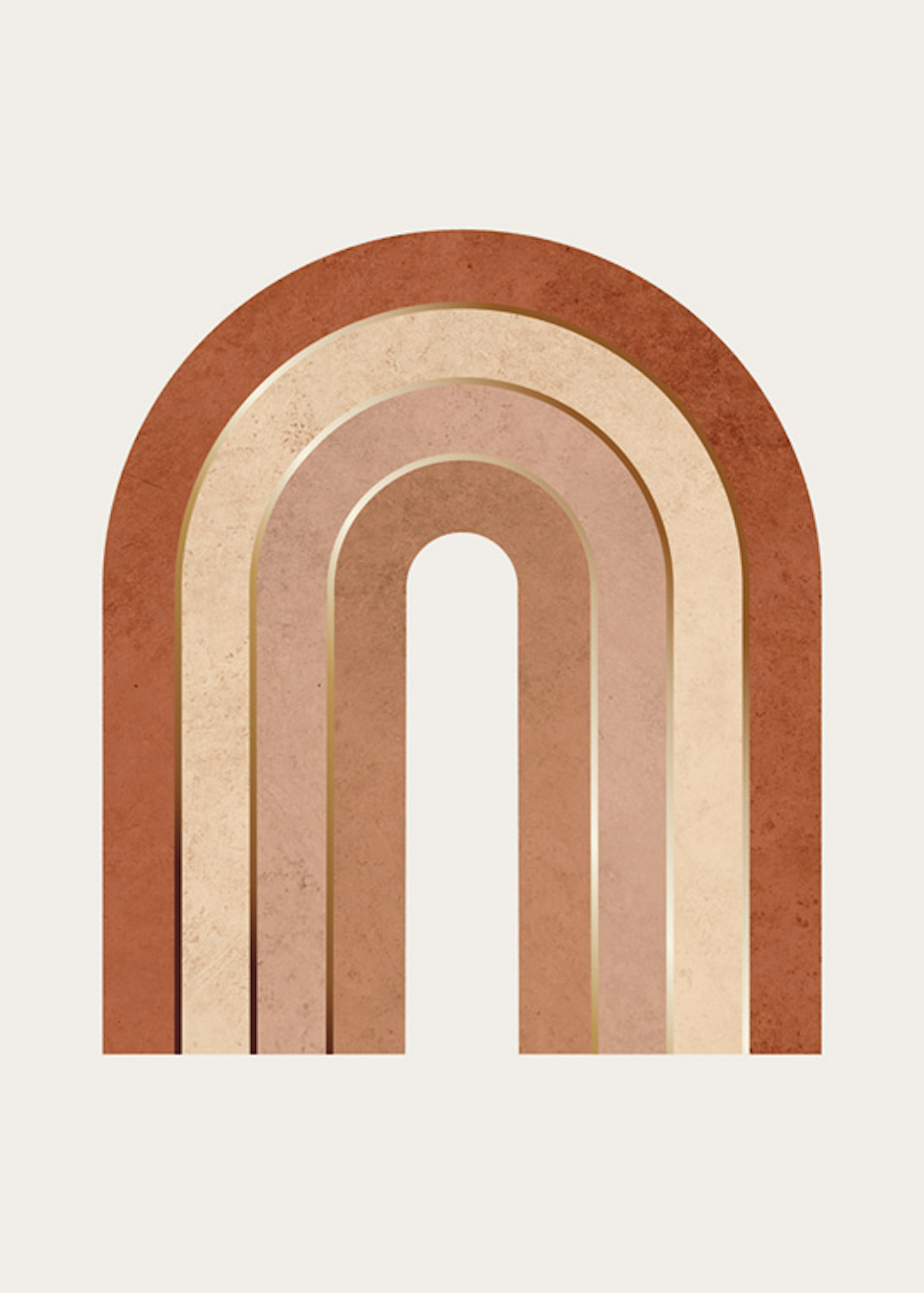 Golden Rainbow Print