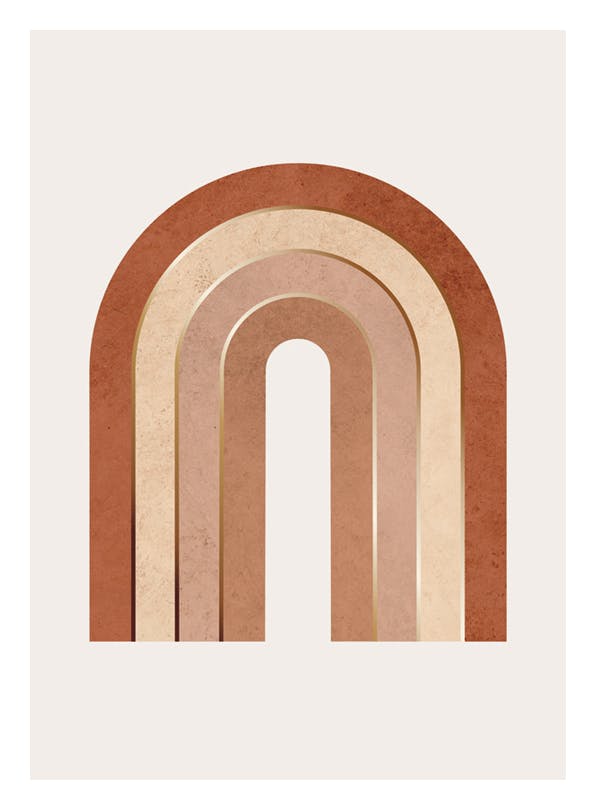Prints - Golden Rainbow Print (50x70 cm) - Gold and silver posters