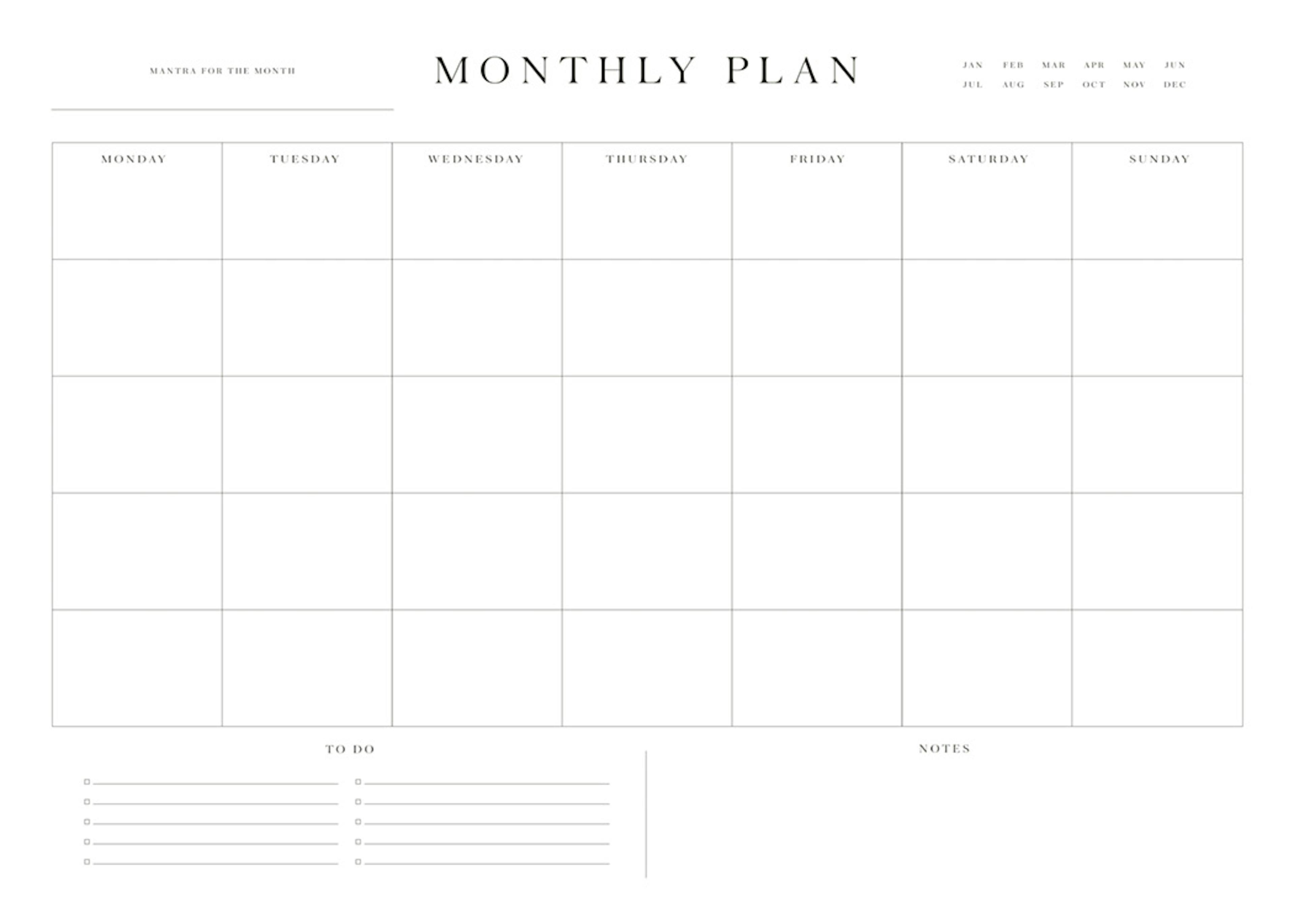Monthly Planner Affiche 0