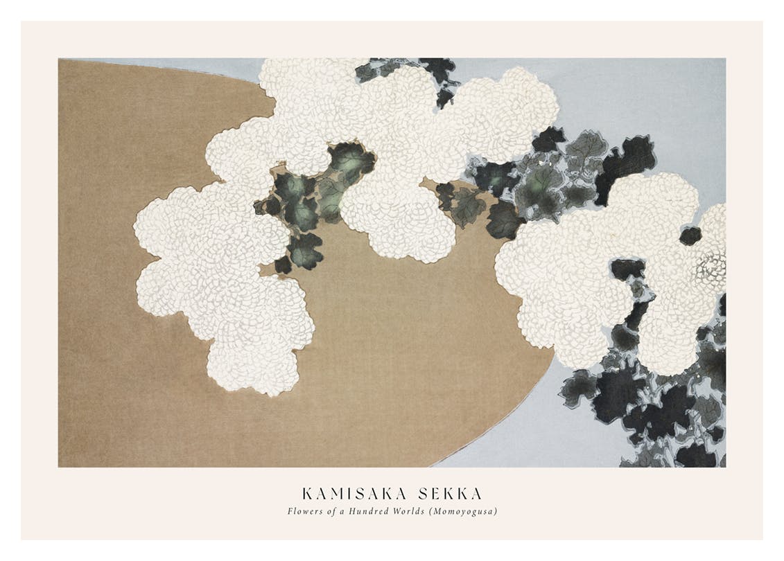Kamisaka Sekka - Flowers of a Hundred Worlds (Momoyogusa) Affiche (21x30 cm)