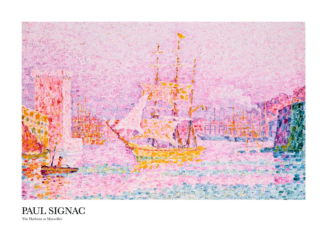 Paul Signac - The Harbour at Marseilles Print (30x40 cm)