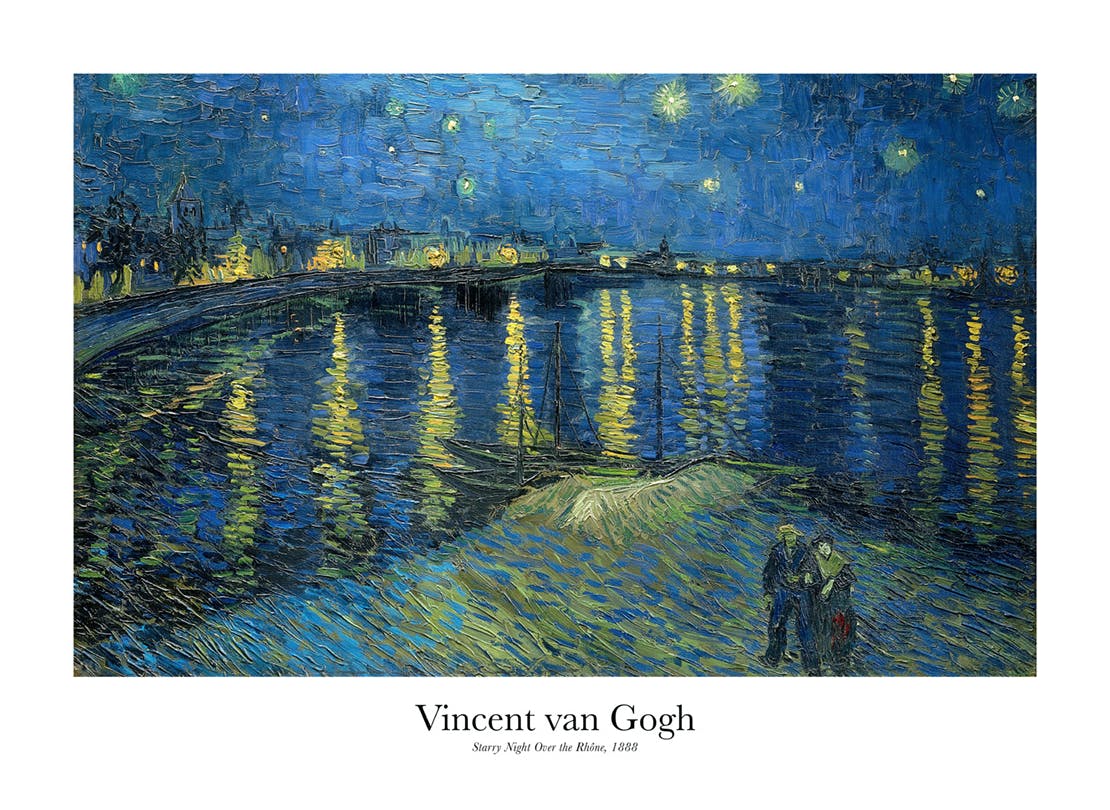 Prints - Van Gogh - Starry Night Over the Rhône Print (21x30 cm) - Van Gogh Prints