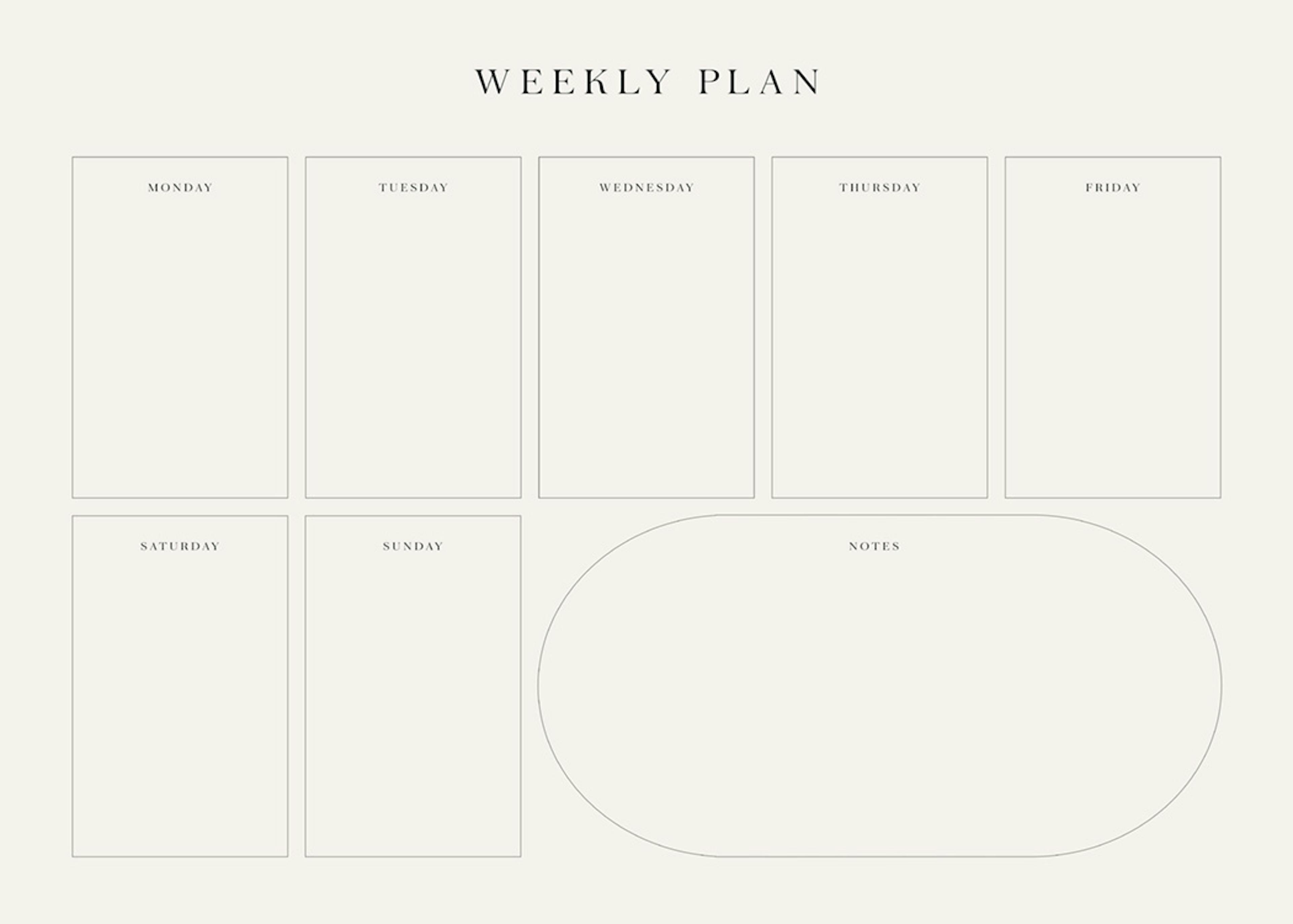 Weekly Planner Beige Print 0