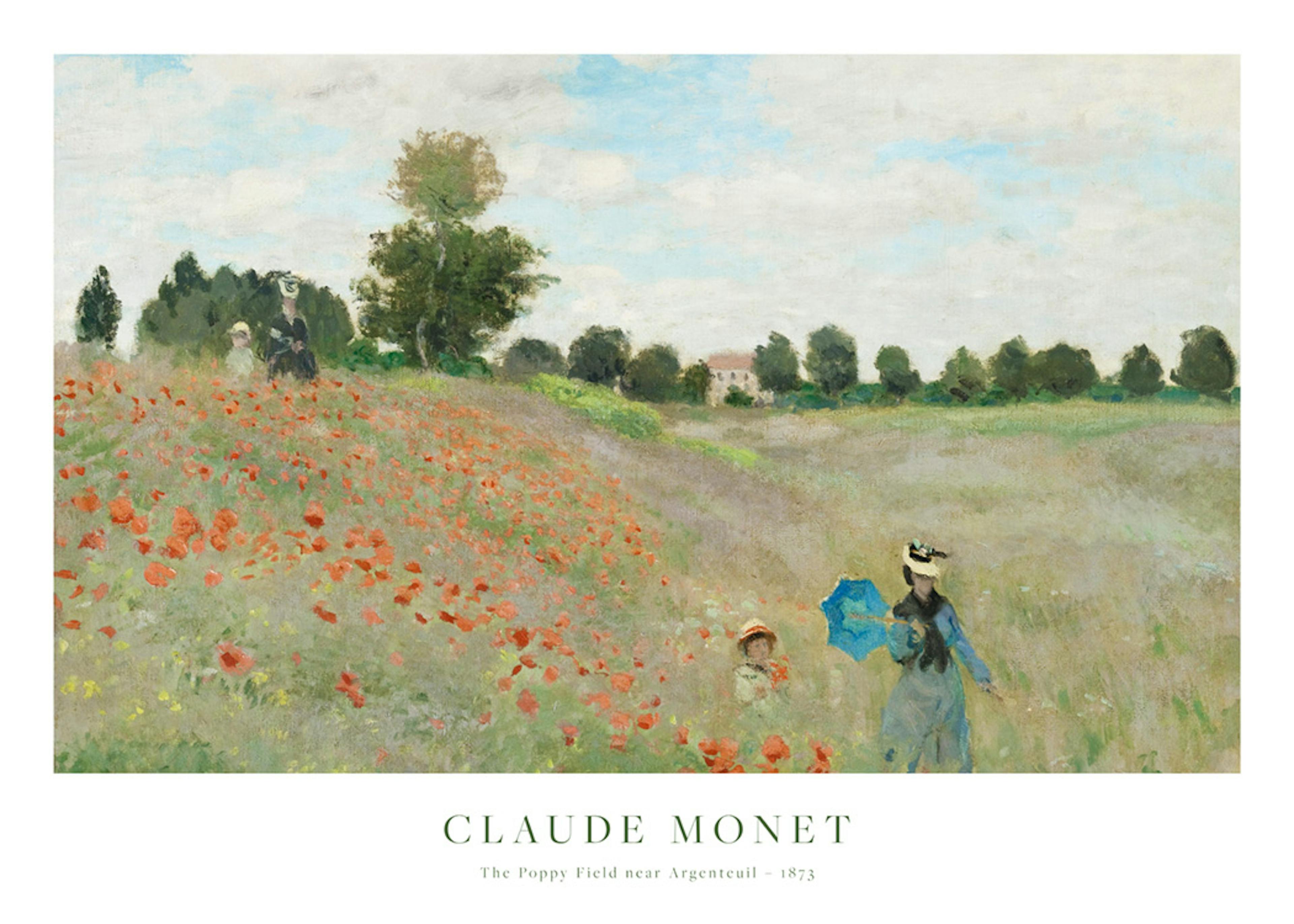 Monet - The Poppy Field near Argenteuil Affiche 0