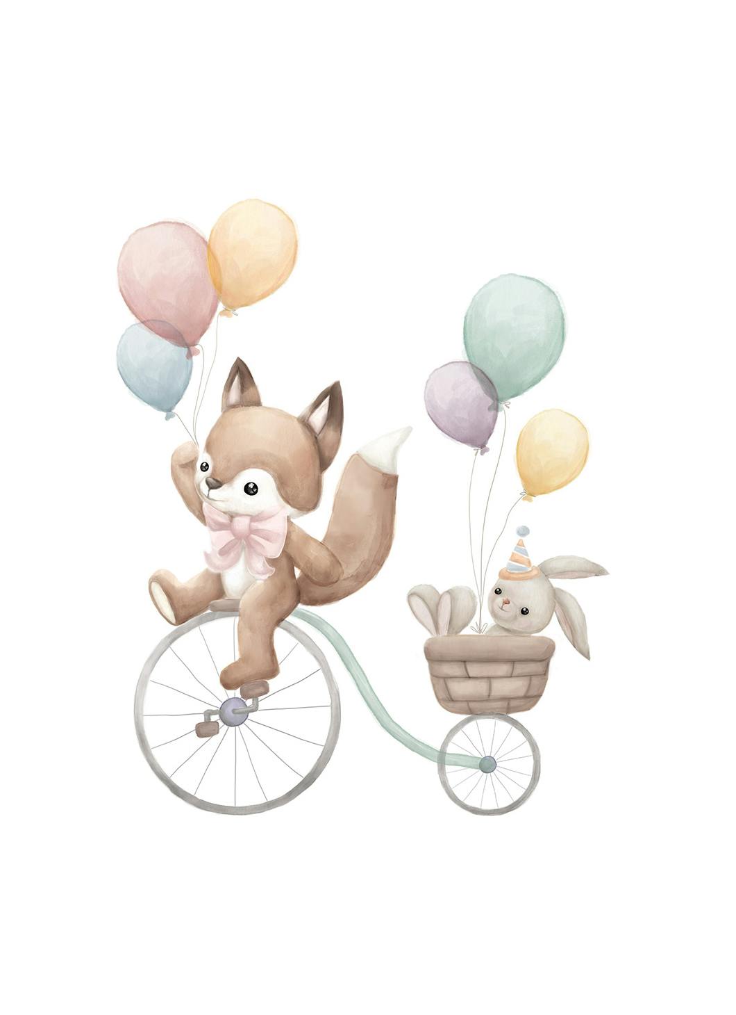 Biking Buddies Poster (50x70 cm)-Poster