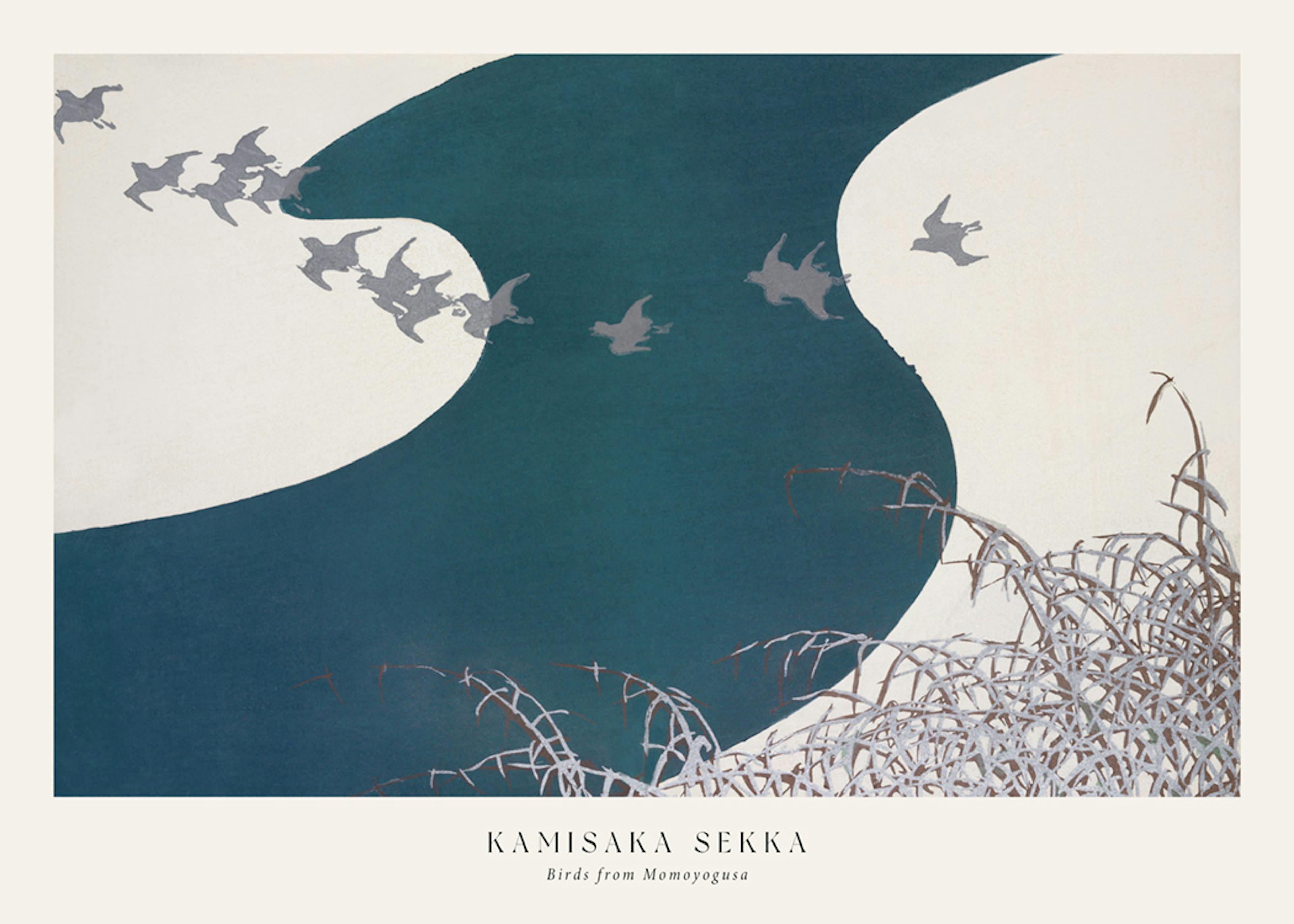 Kamisaka Sekka - Birds from Momoyogusa Plakat 0