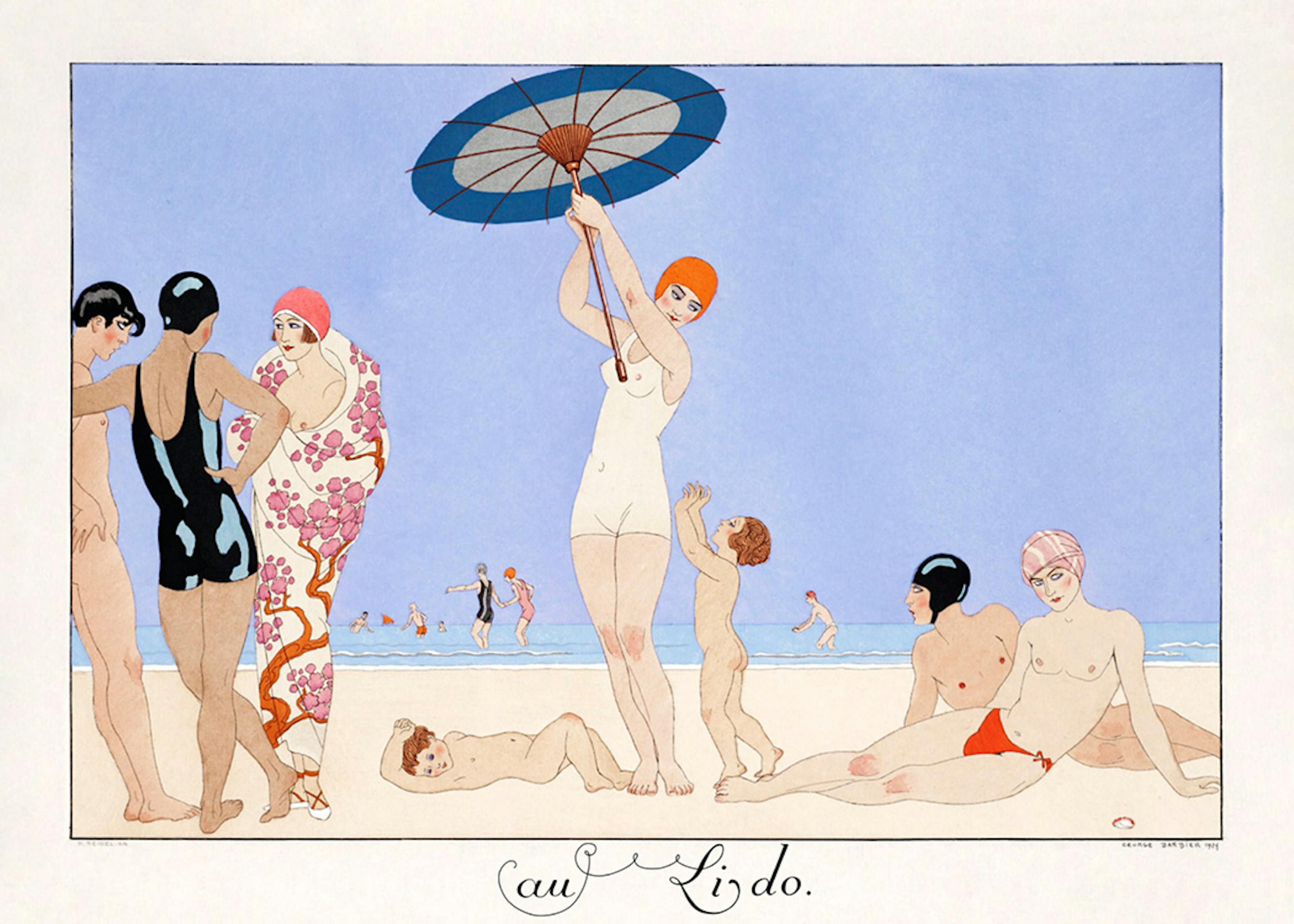 George Barbier - Au Lido Plate no.14 Poster 0