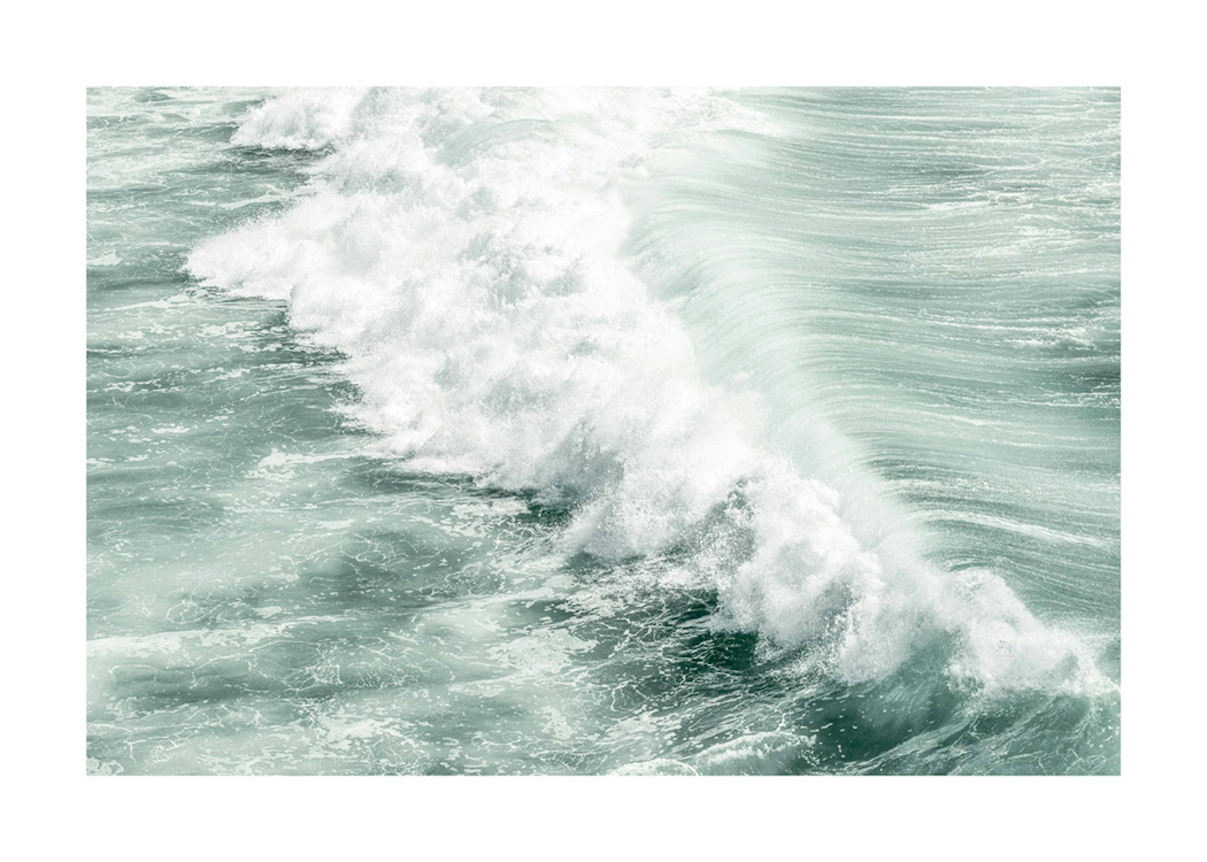 Turquoise Wave Print 0