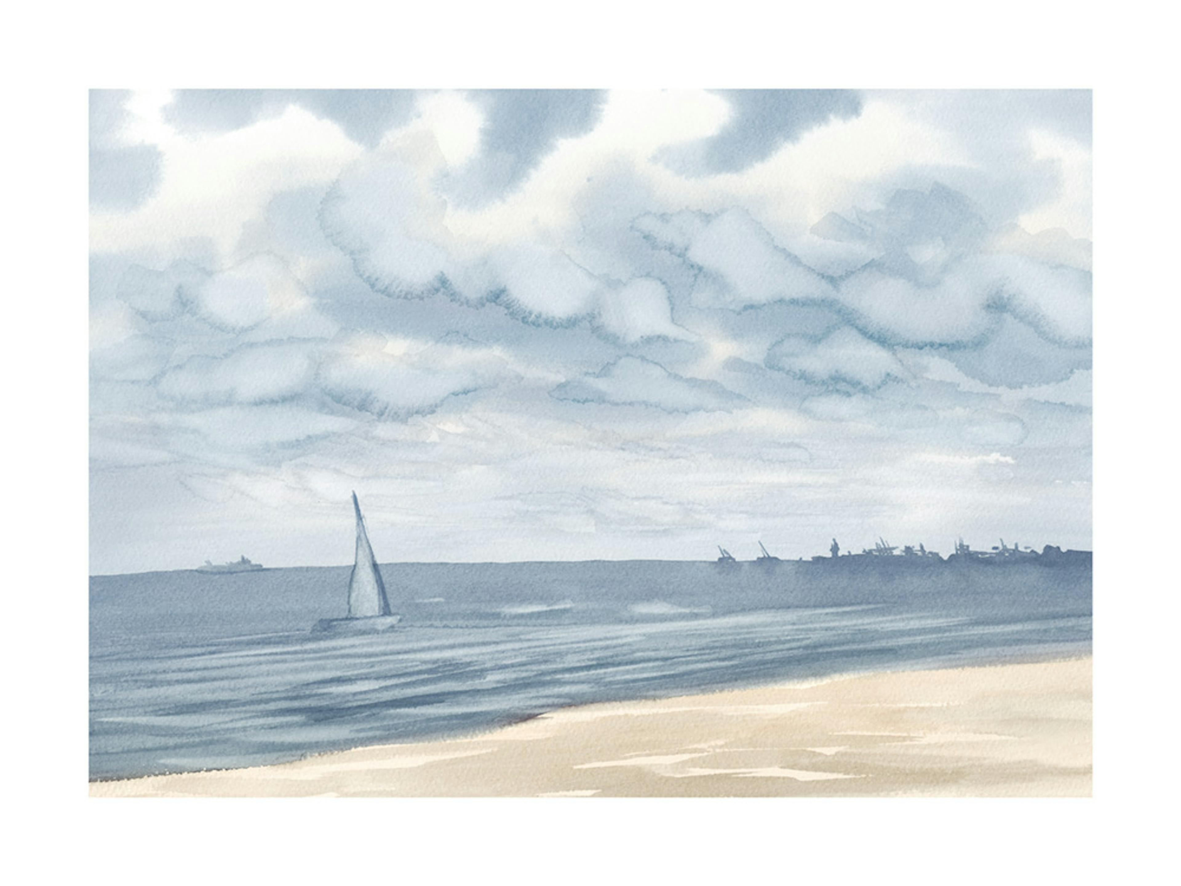 Watercolor Seascape Print