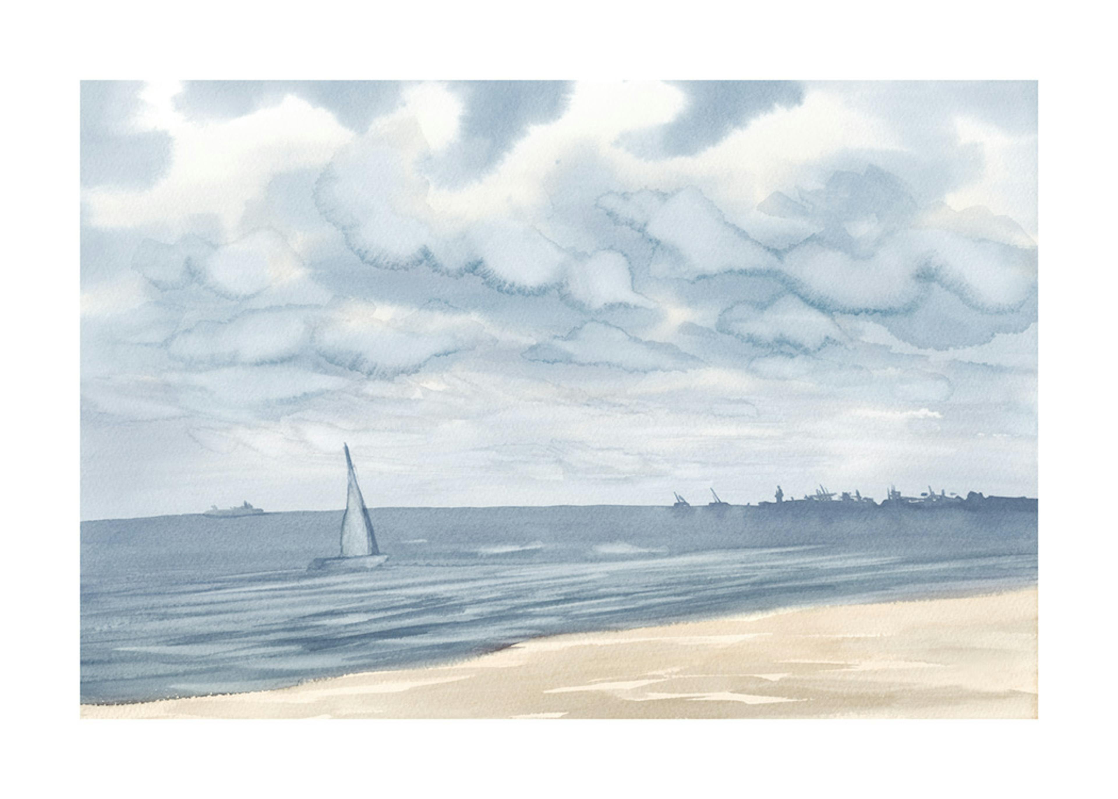 Watercolor Seascape Poster 0